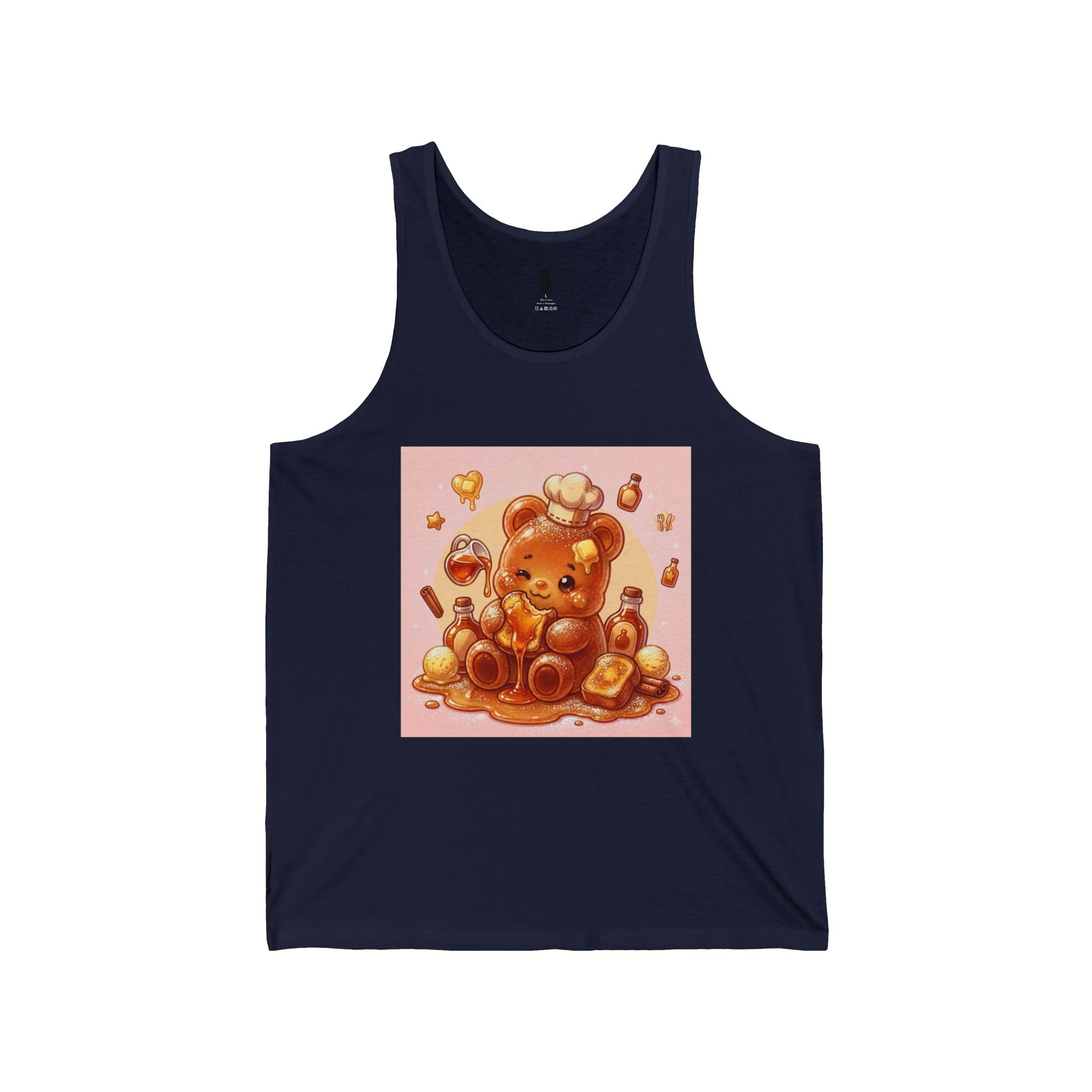 French Toast & Maple Syrup, Toasted Gooey Gummy Bear— Kawaii Graphic Tank Top