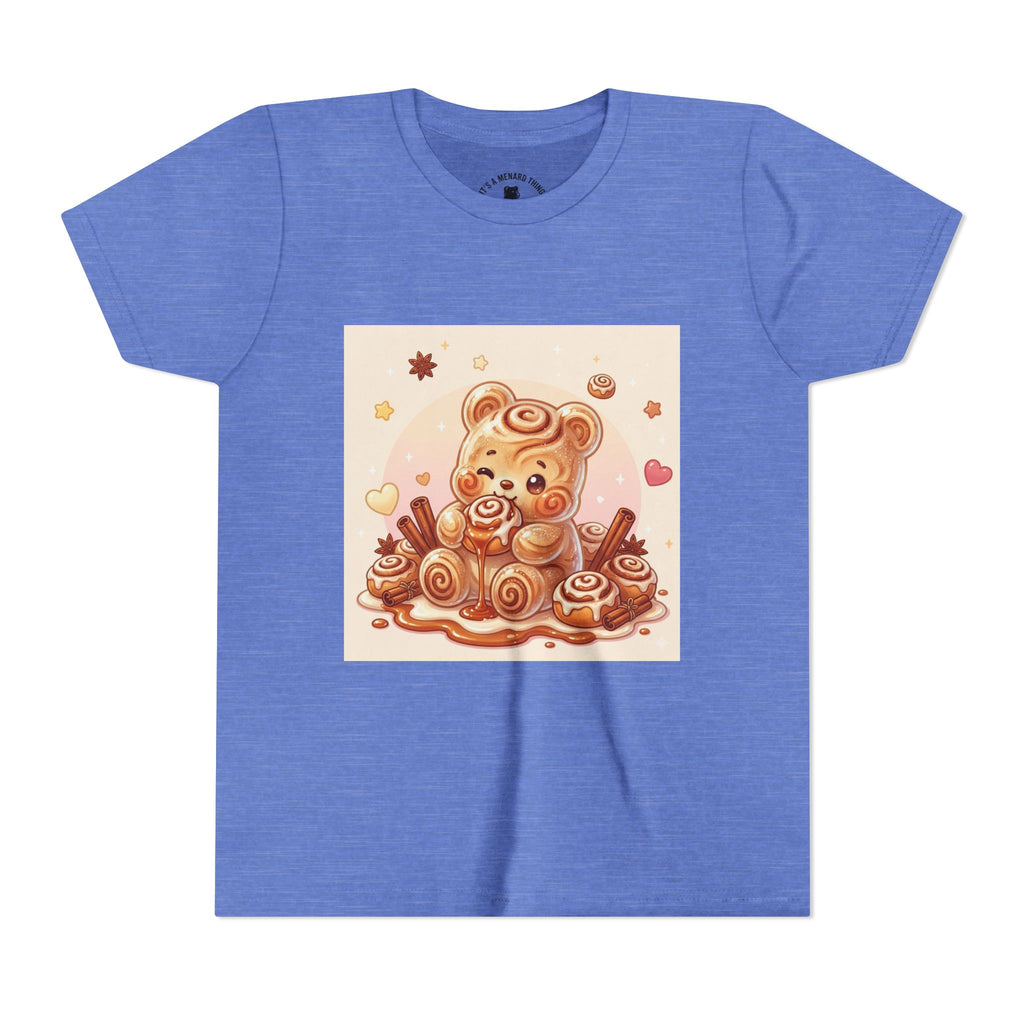 Cinnamon Swirl & Frosting Gooey Gummy Bear Graphic Youth T‑Shirt