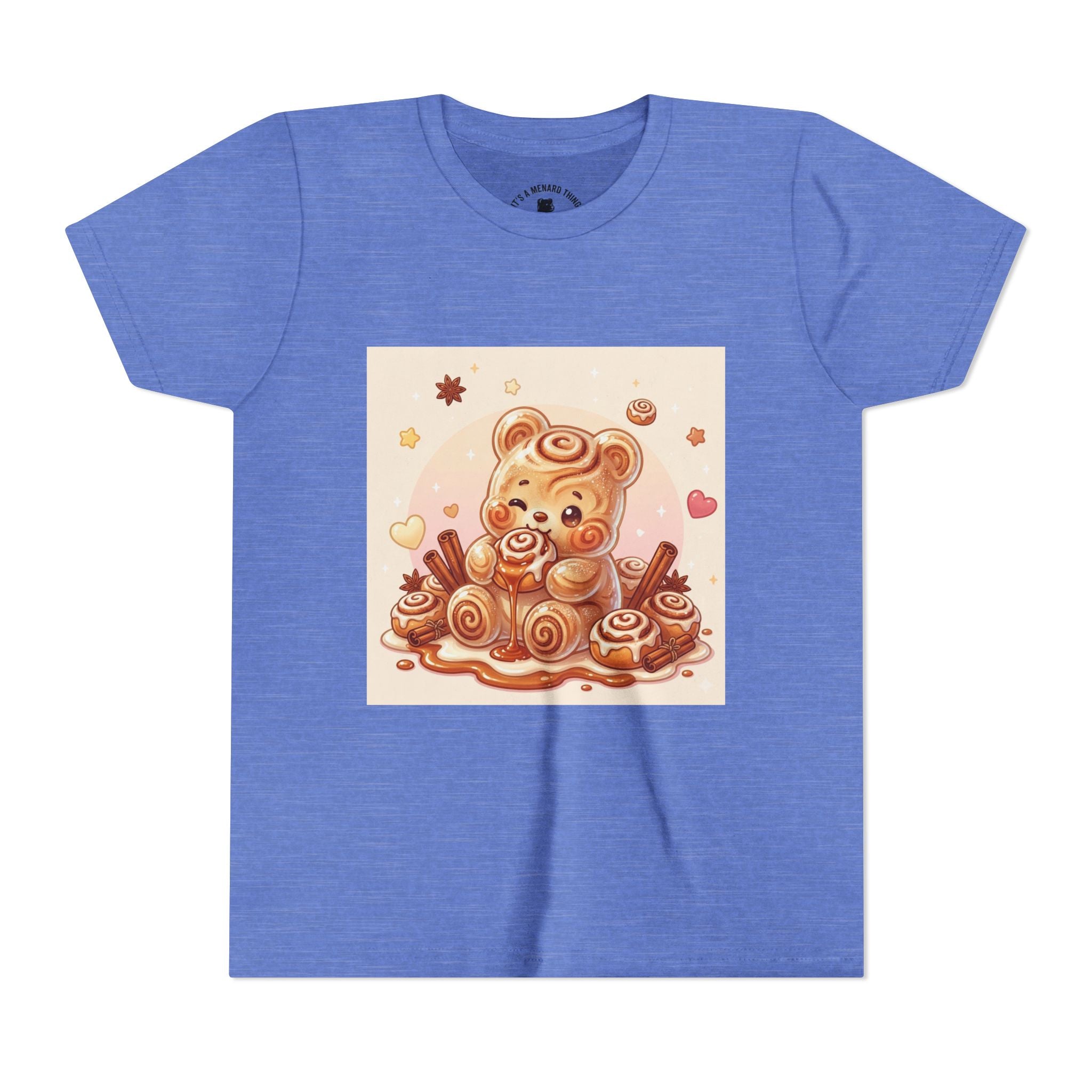 Cinnamon Swirl & Frosting Gooey Gummy Bear Graphic Youth T‑Shirt