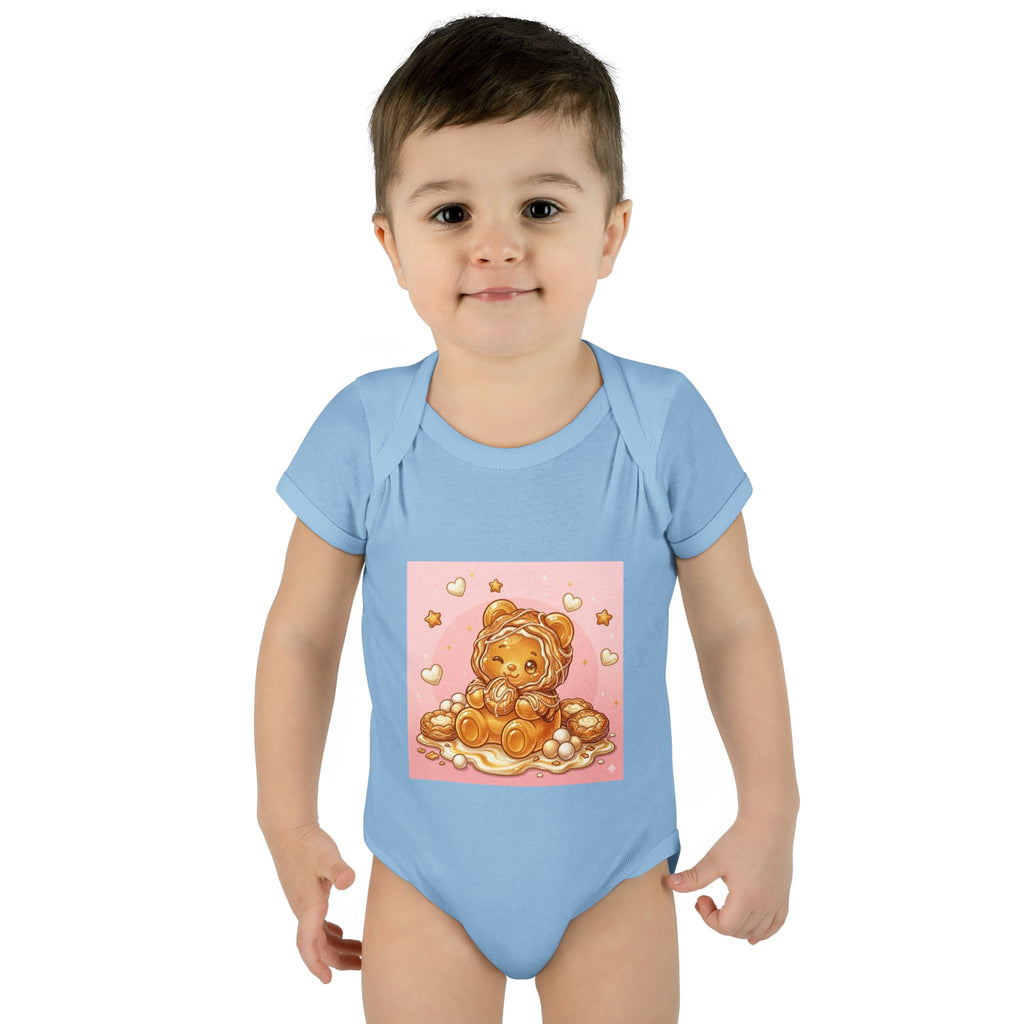 Cheese Danish Gooey Gummy bear in Puff PJs- Baby Onesie