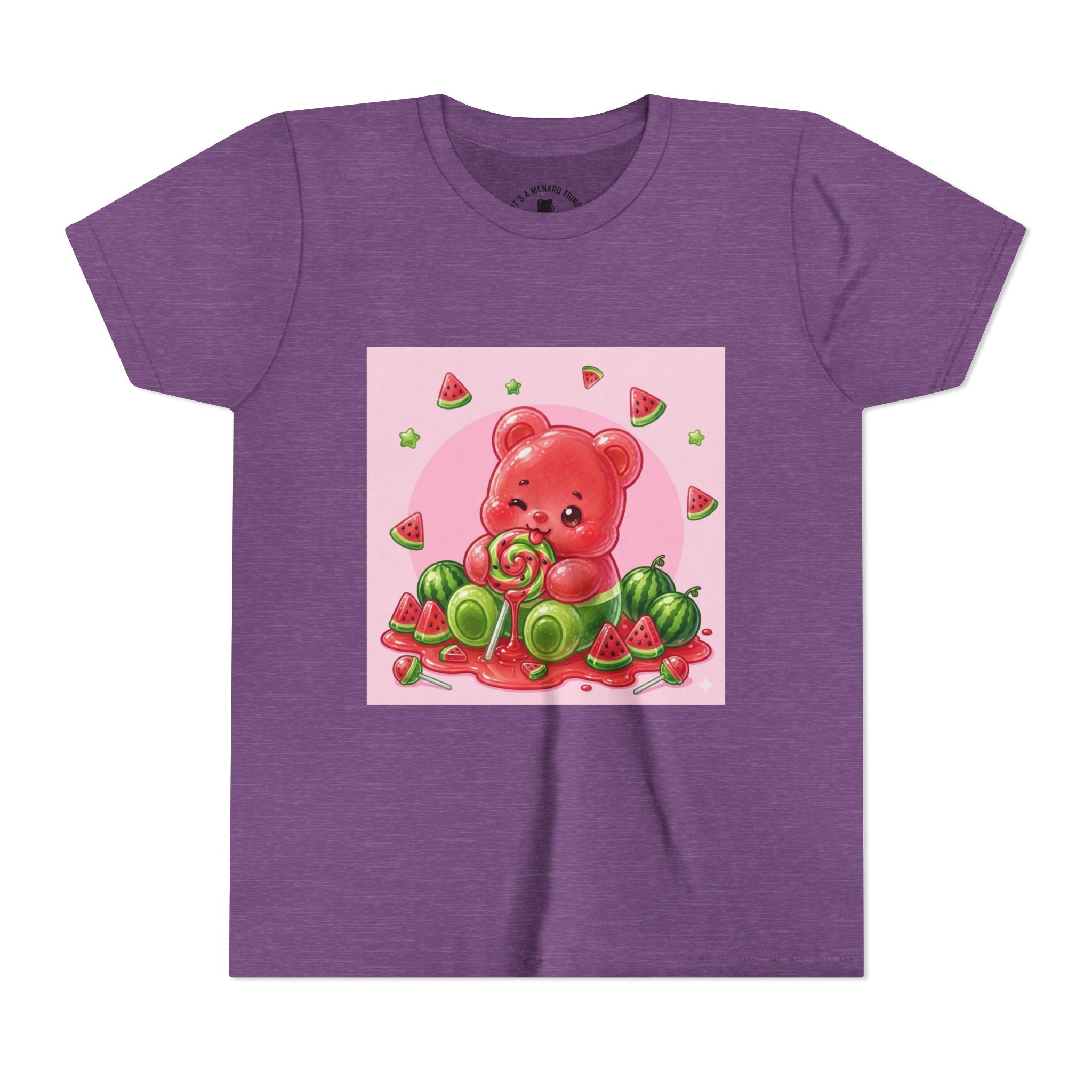 Watermelon Swirl Lollipop Gooey Gummy Bear- Youth Shirt
