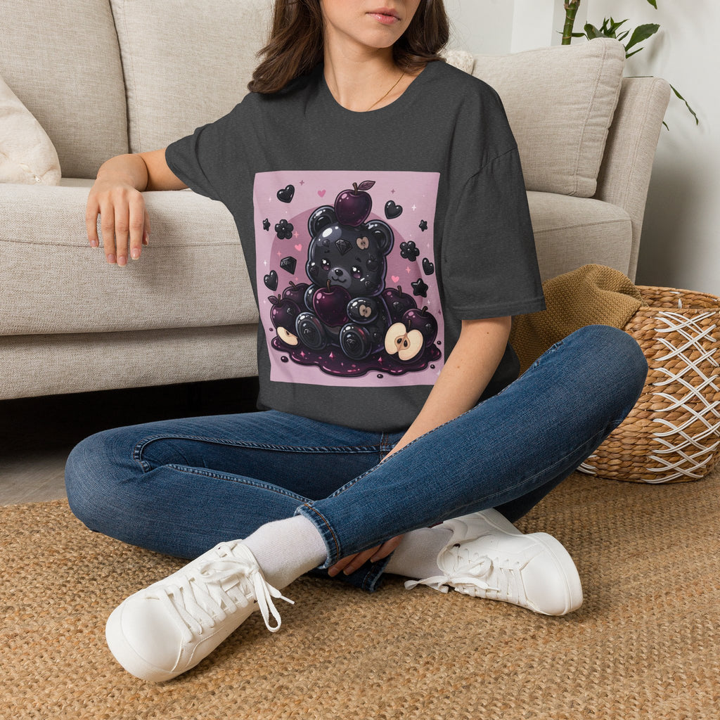 Black Diamond Special Exotic Apple Oozy Bear Friend — Cute Fruit Bear Graphic Tee