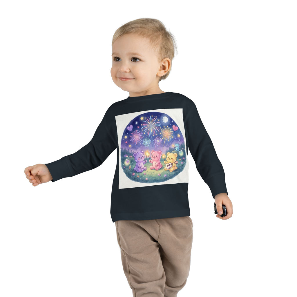Watching Fireworks In the Night Sky, Oozy Bear Friend Group- Graphic Long Sleeve Shirt