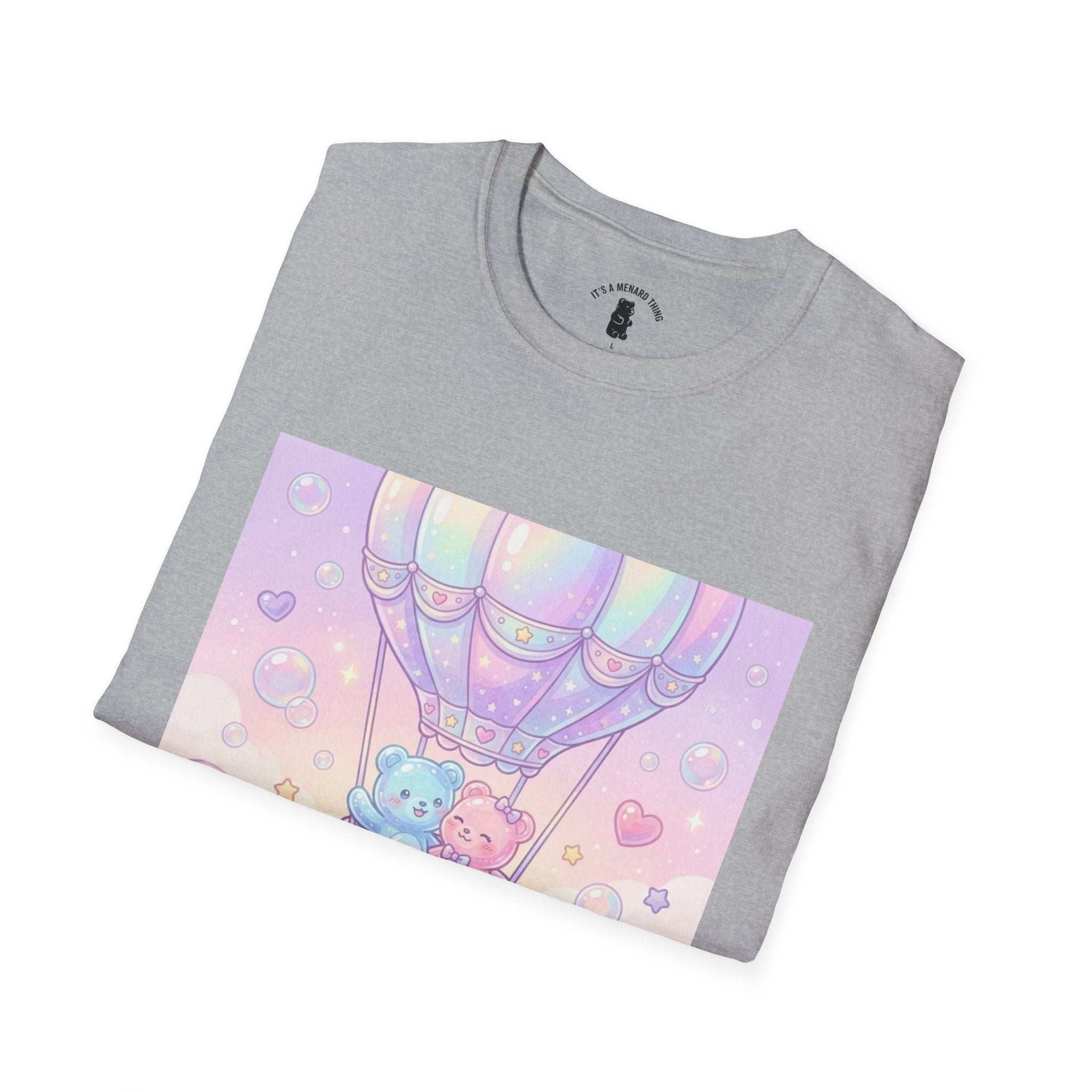 Hot Air Balloon Romantic Adventure, Dou Gooey Gummy Bears— Pastel Kawaii Graphic T-Shirt