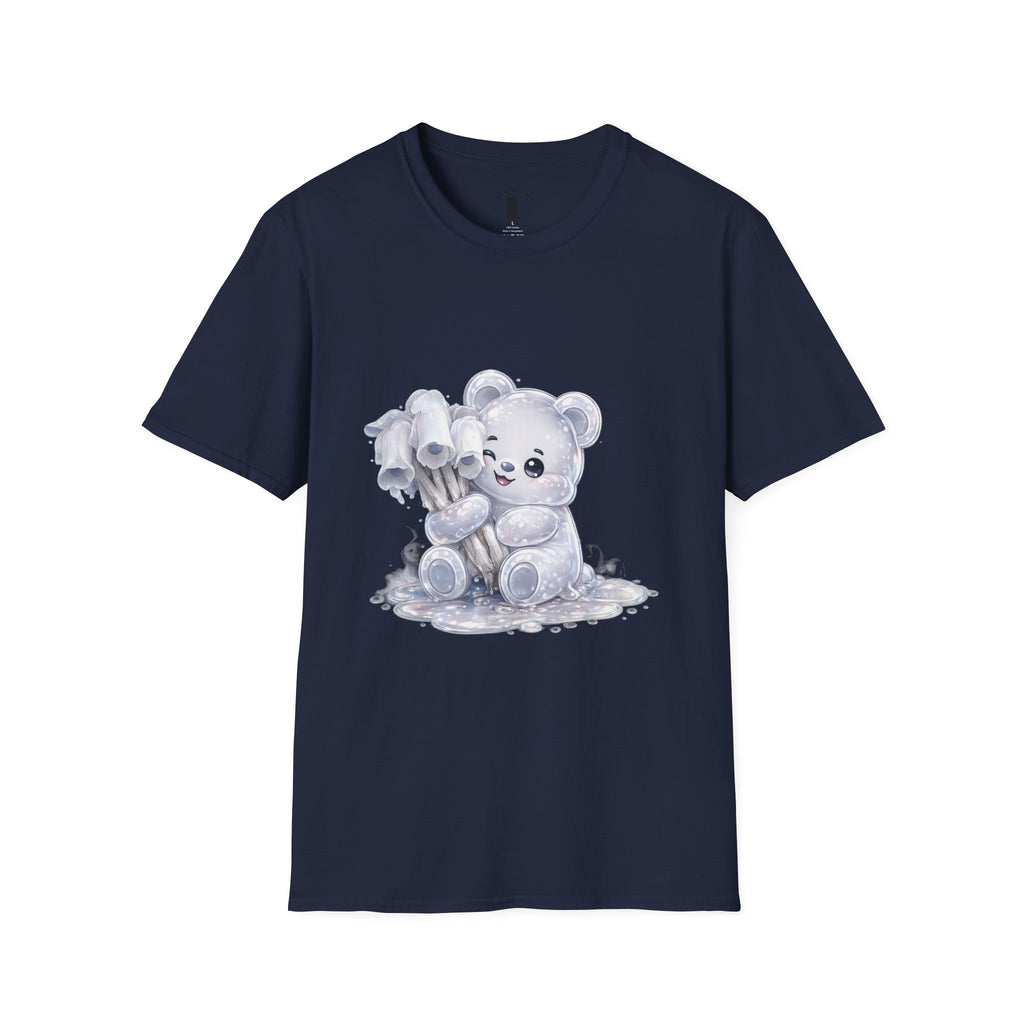 Special Ghost Pipe Mushroom Cluster, White Oozy Bear Gummy Friend- Graphic Shirt