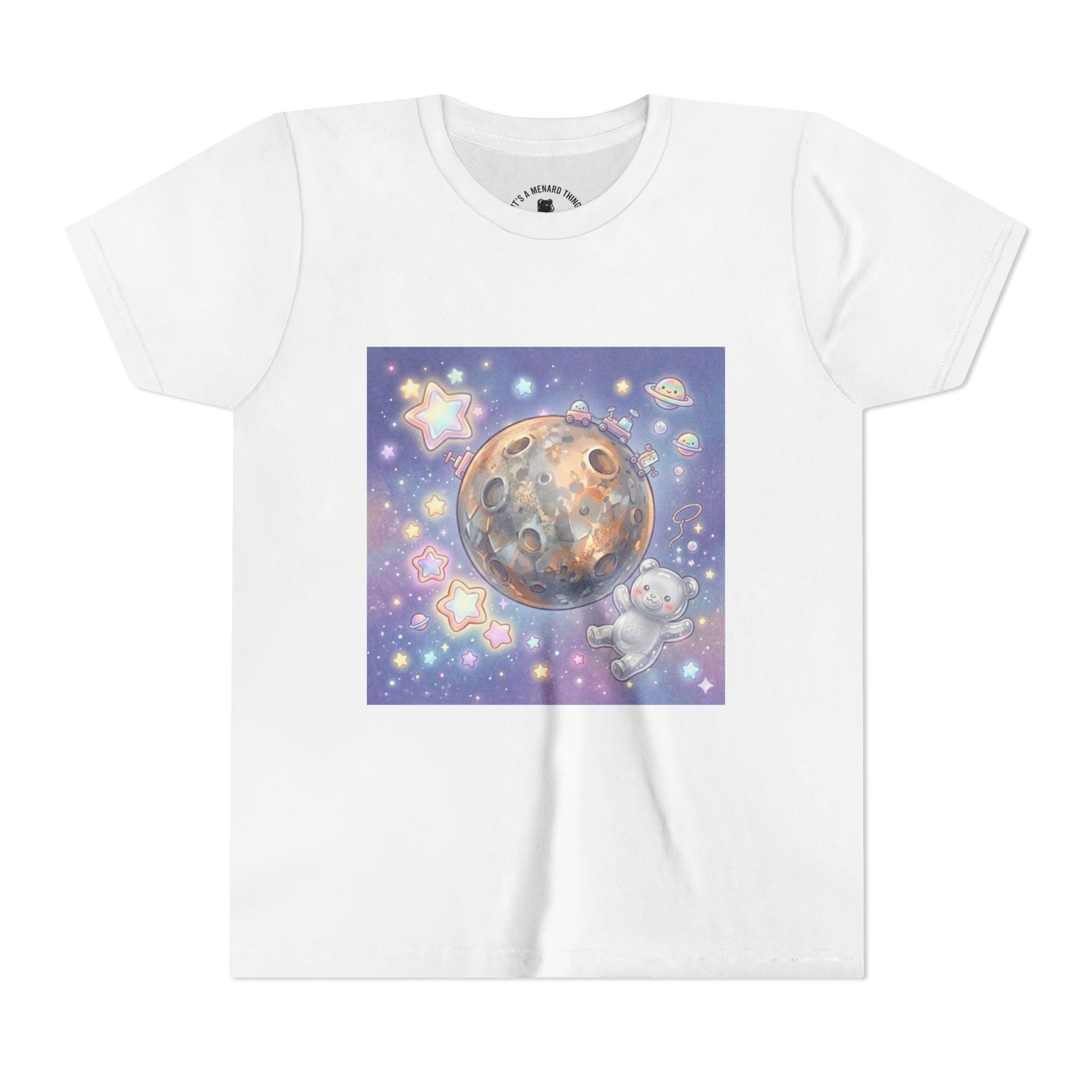 Lets Study Mercury, Silver Gooey Crystal Gummy Bear-Galaxy Graphic Youth Shirt