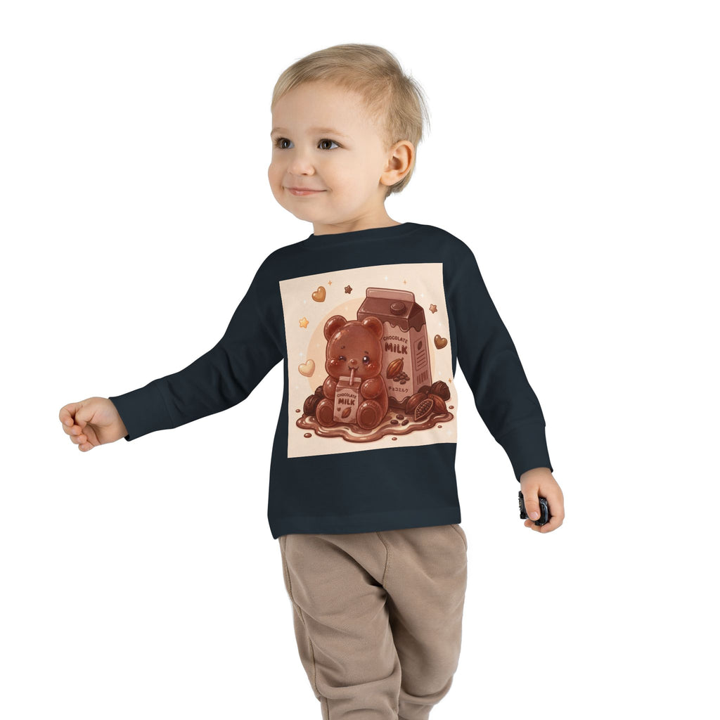 Chocolate Milk Oozy Bear- Graphic Long Sleeve Shirt