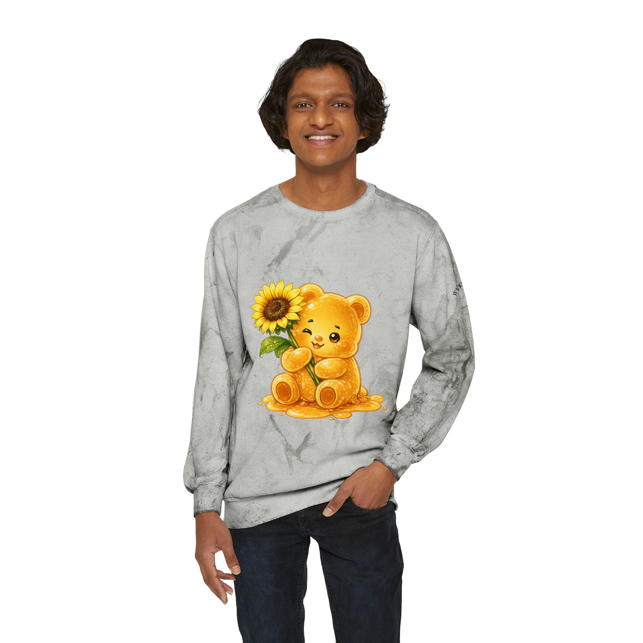 Sunflower Special, Golden Yellow Gooey Gummy Bear- Kawaii Graphic Sweatshirt