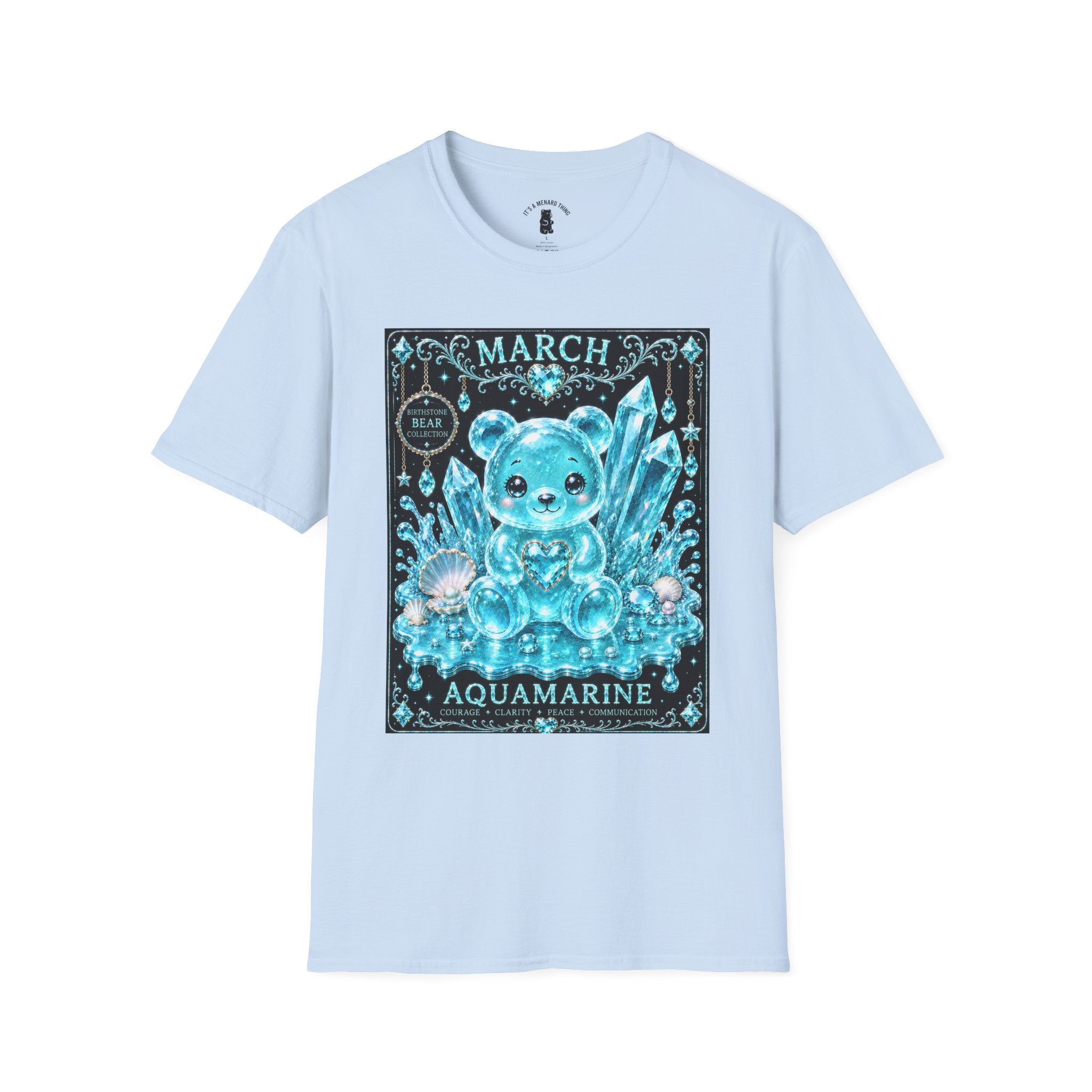 March Aquamarine Birthstone Oozy Bear Friend Special Addition- Graphic Shirt