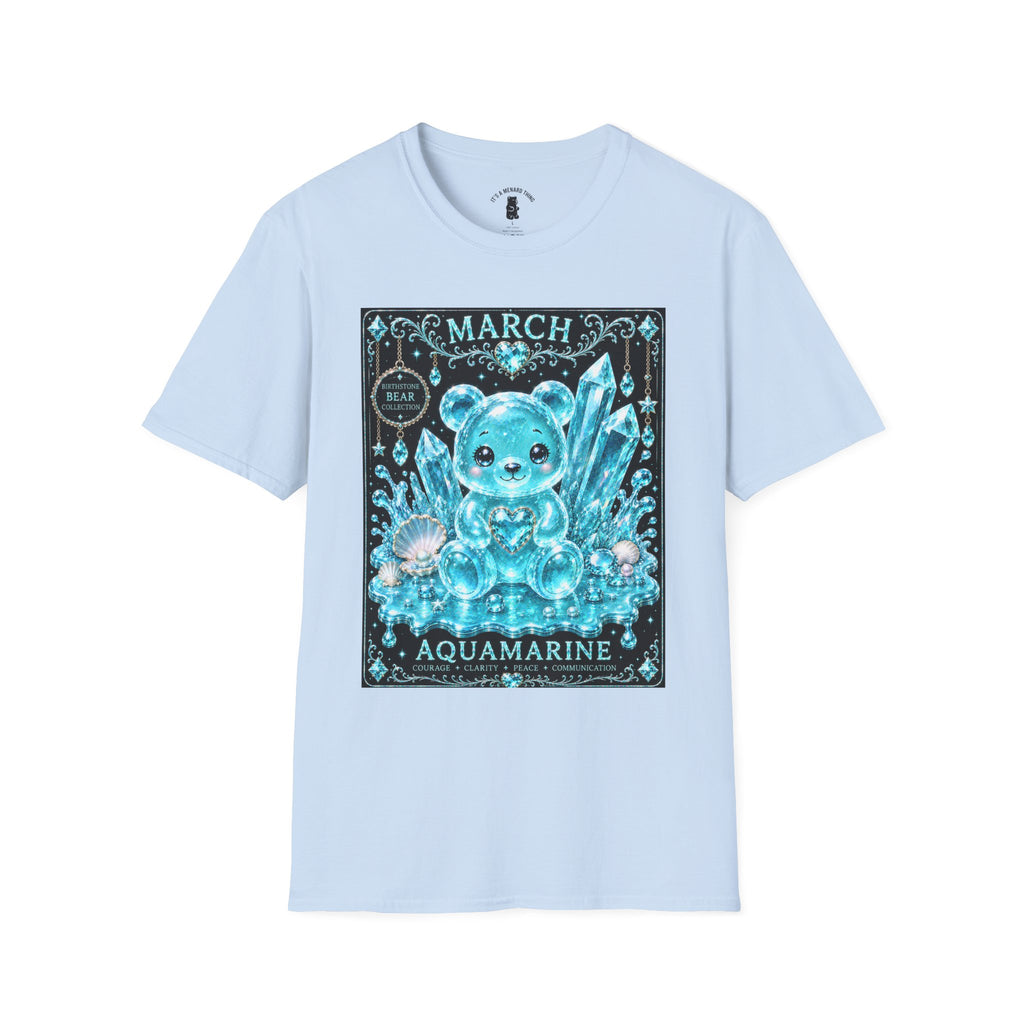 March, Aquamarine Birthstone Oozy Bear Gummy Special Addition- Graphic Shirt