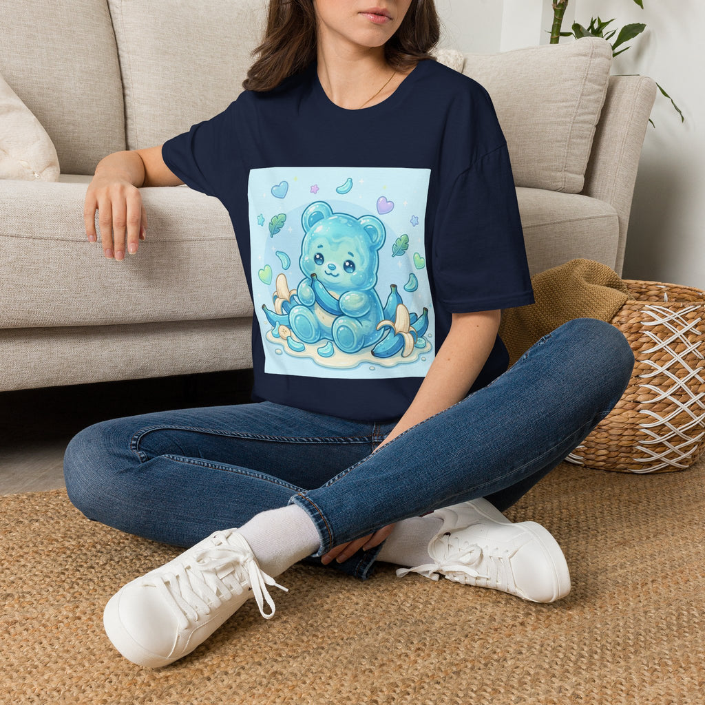 Exotic Blue Java Banana Baby Oozy Bear Friend- Kawaii Graphic Shirt