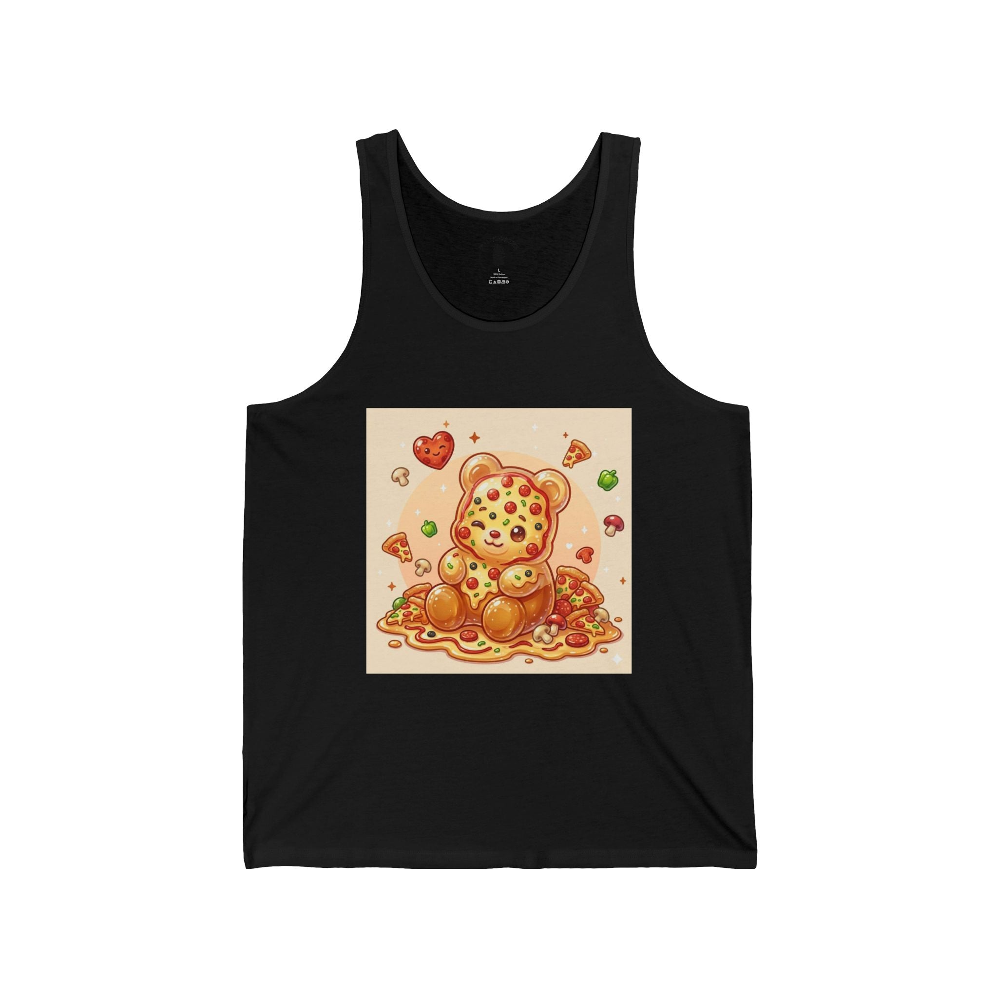 Surprise! Special Pizza, Melty Gooey Gummy Bear — Kawaii Graphic Tank Top