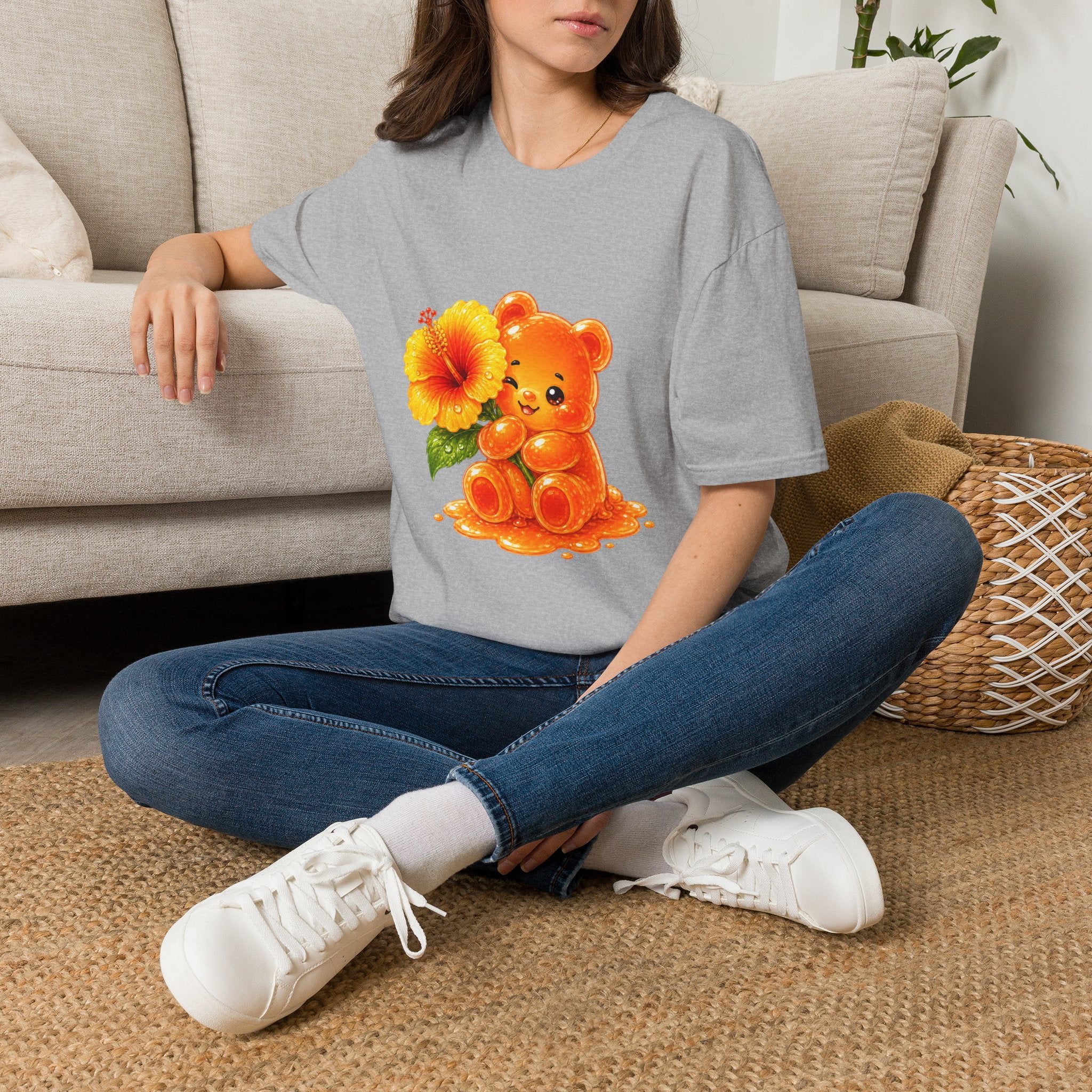 Hello Hibiscus, Orange Oozy Bear Gummy Friend Special Flower Addition- Grap