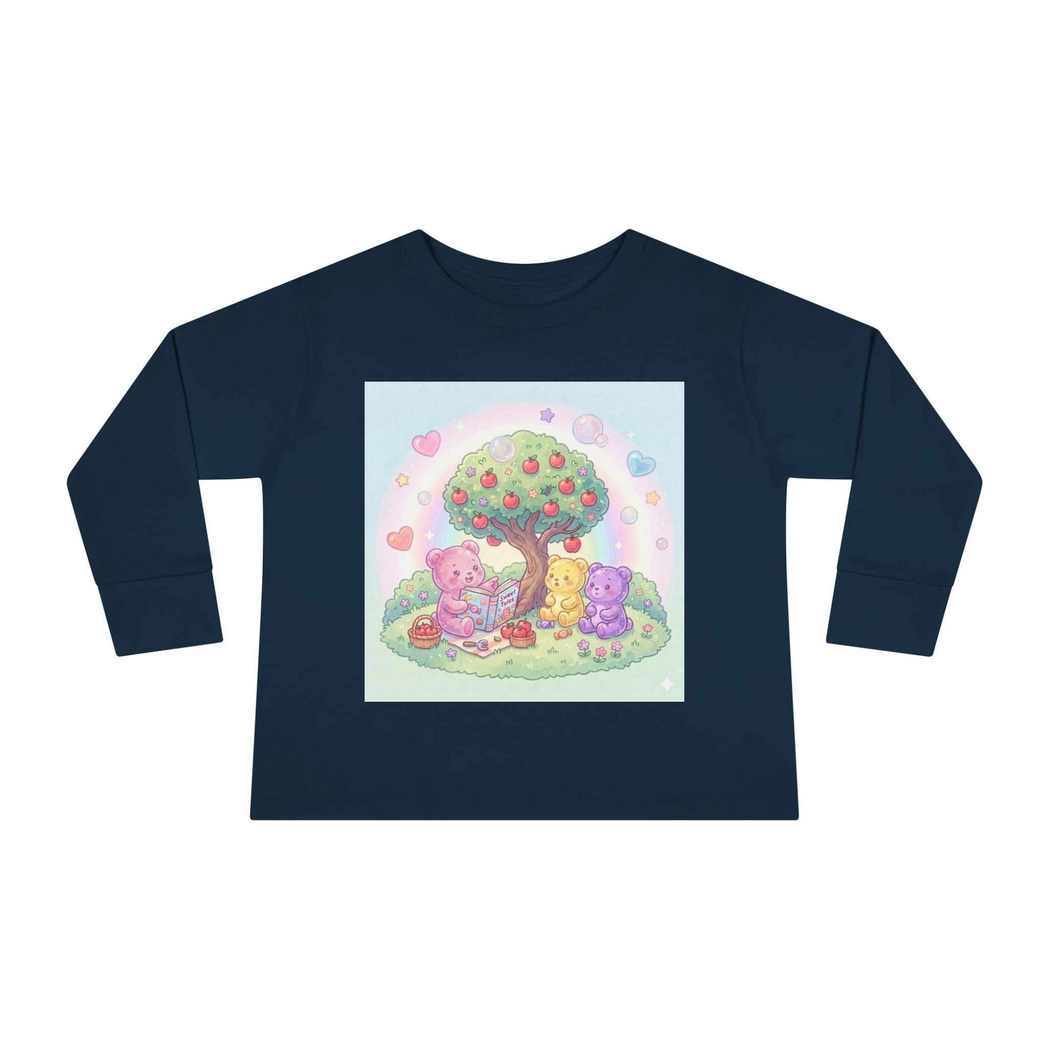 Reading Stories Under the Apple Tree, Oozy Bear Friends- Graphic Long Sleeve Shirt