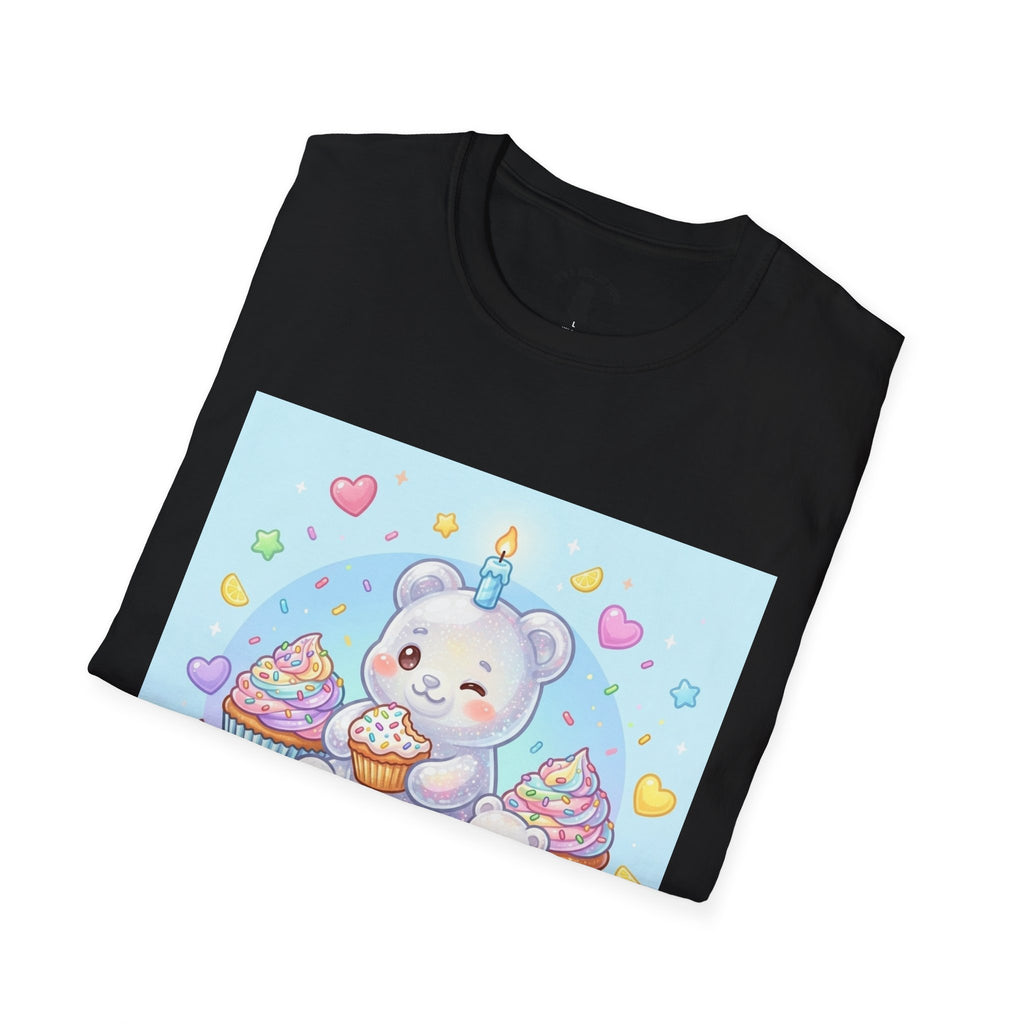 Birthday Cake and Party Gooey Gummy Bear— Kawaii Graphic T-Shirt