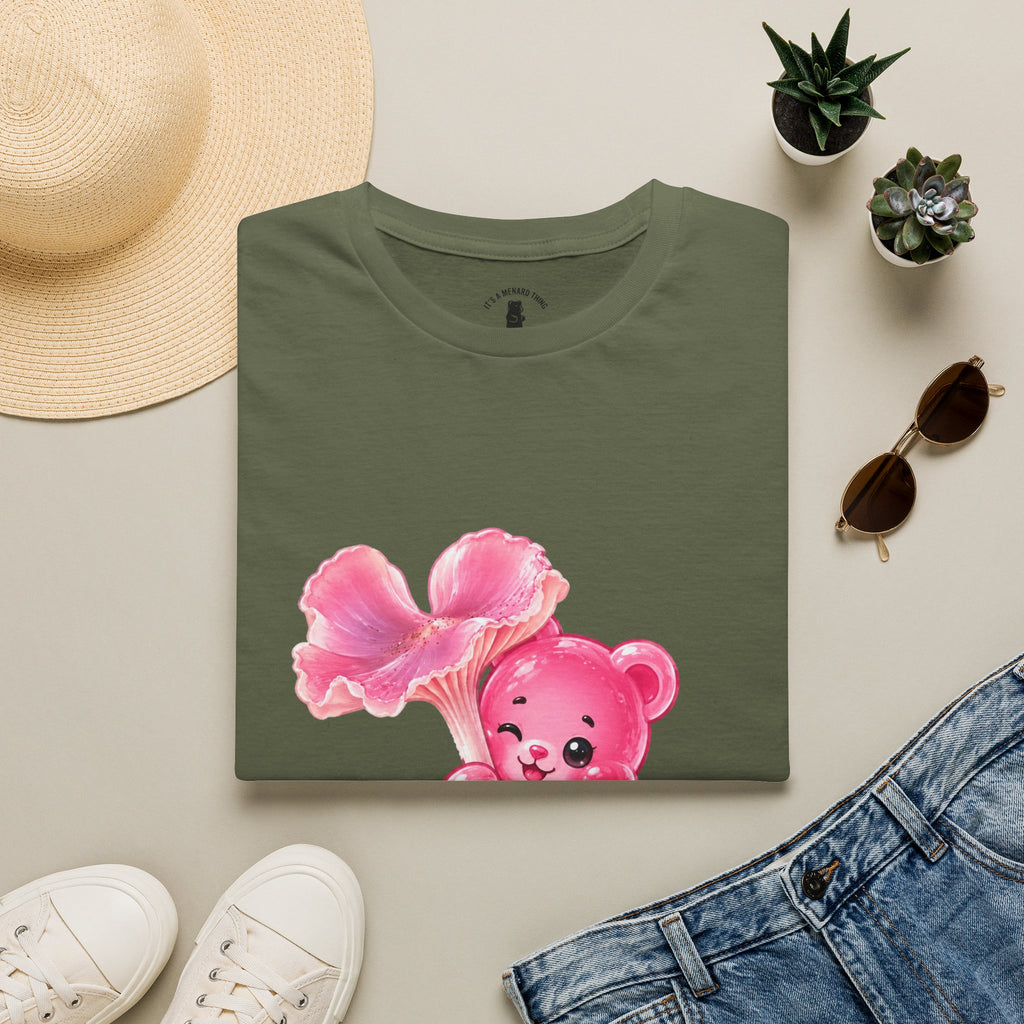 Pink Wax Cap Special Mushroom, Oozy Bear Gummy Friend- Graphic Shirt