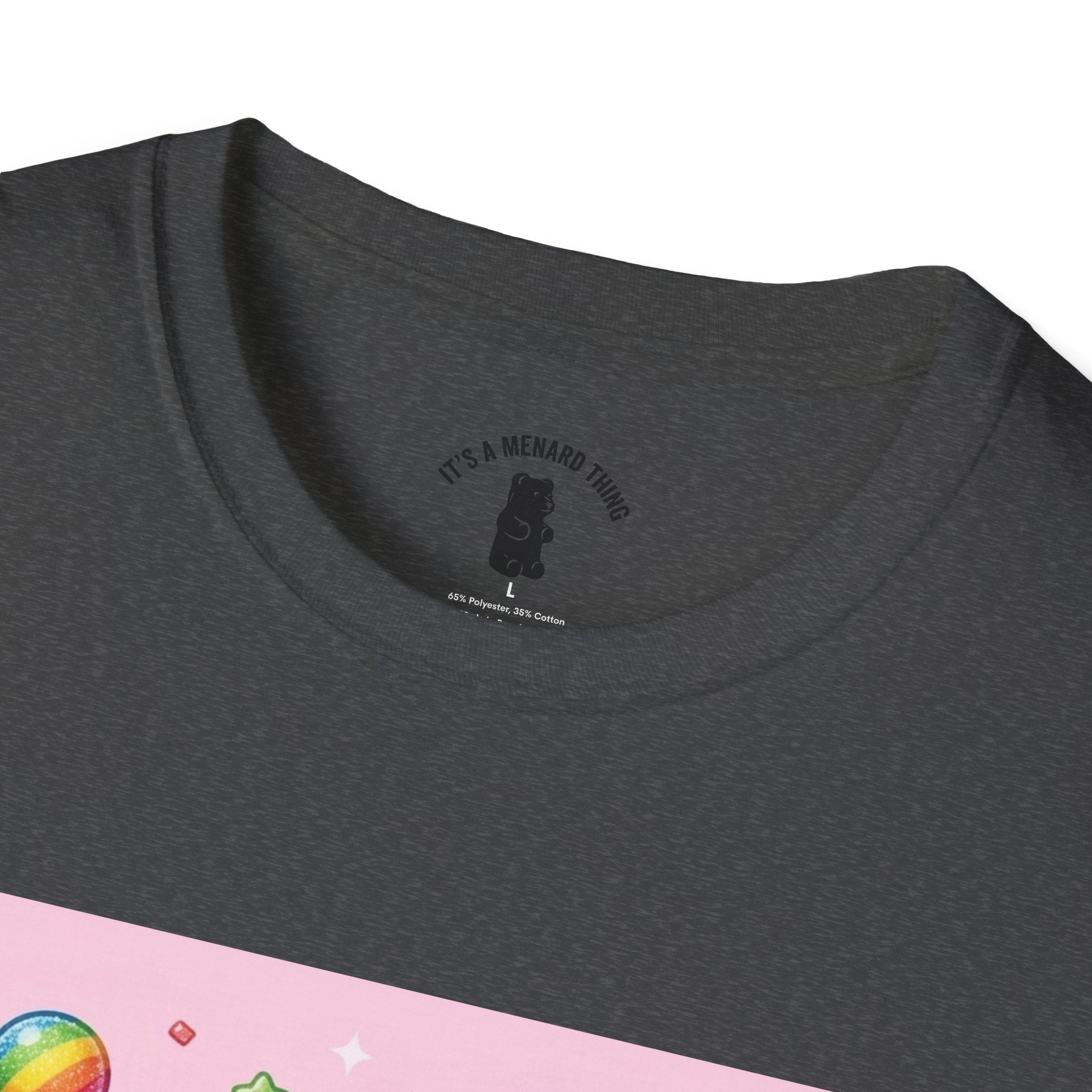 Rainbow Stripe Lollipop Gooey Gummy Bear T-Shirt — Cute Graphic Tee