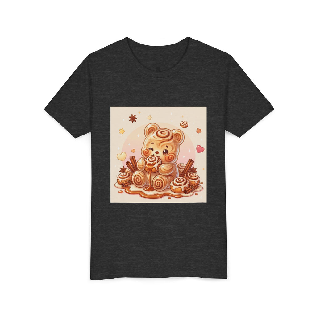 Cinnamon Swirl & Frosting Gooey Gummy Bear Graphic Youth T‑Shirt
