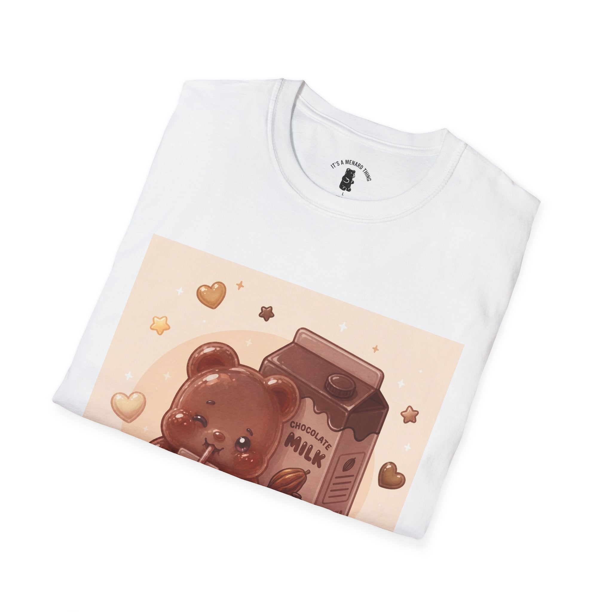 Cute Kawaii Gooey Gummy Milk Chocolate Milk Bear Cartoon Graphic T-Shirt