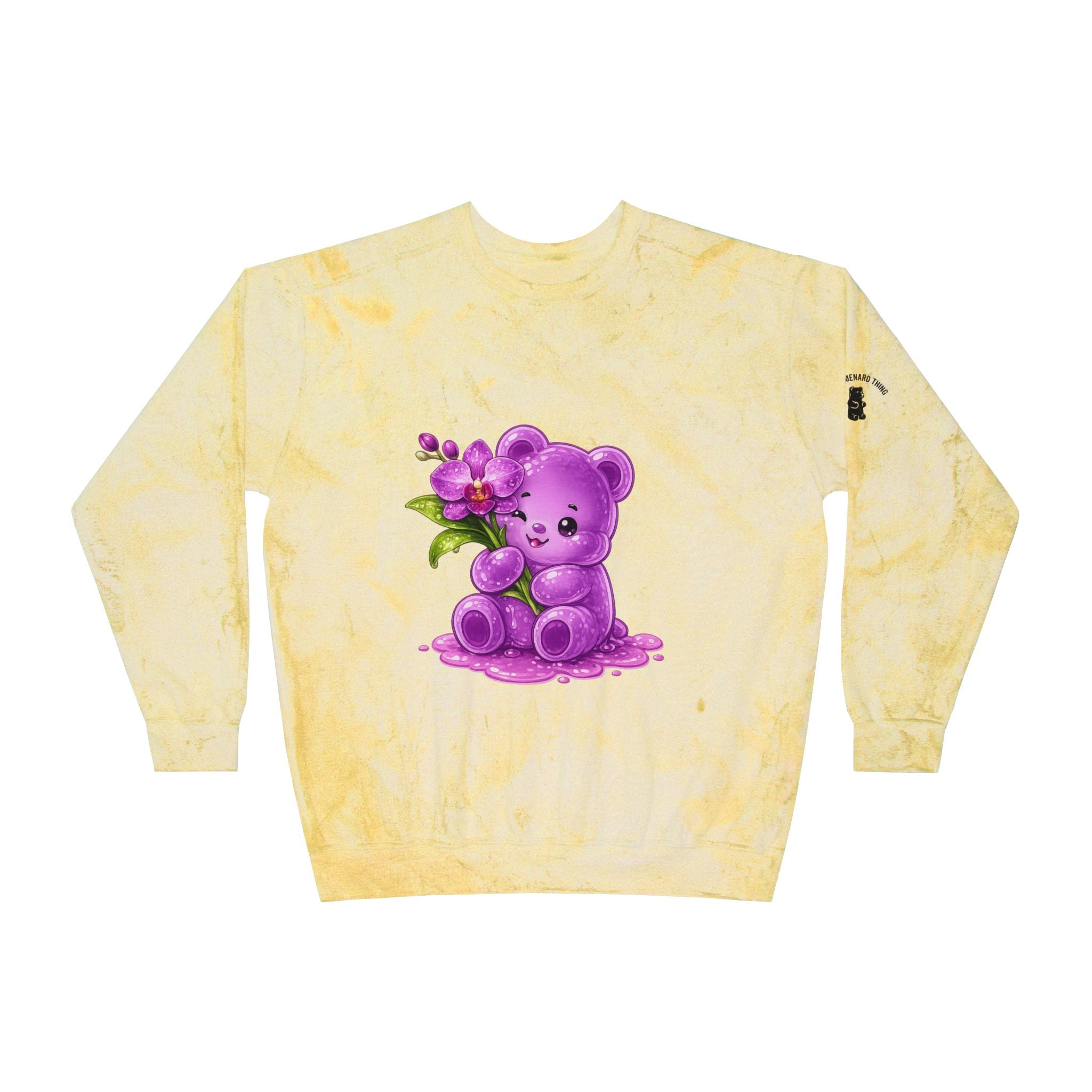 Orchid Bloom, Purple Special Gooey Gummy Bear- Kawaii Graphic Sweatshirt