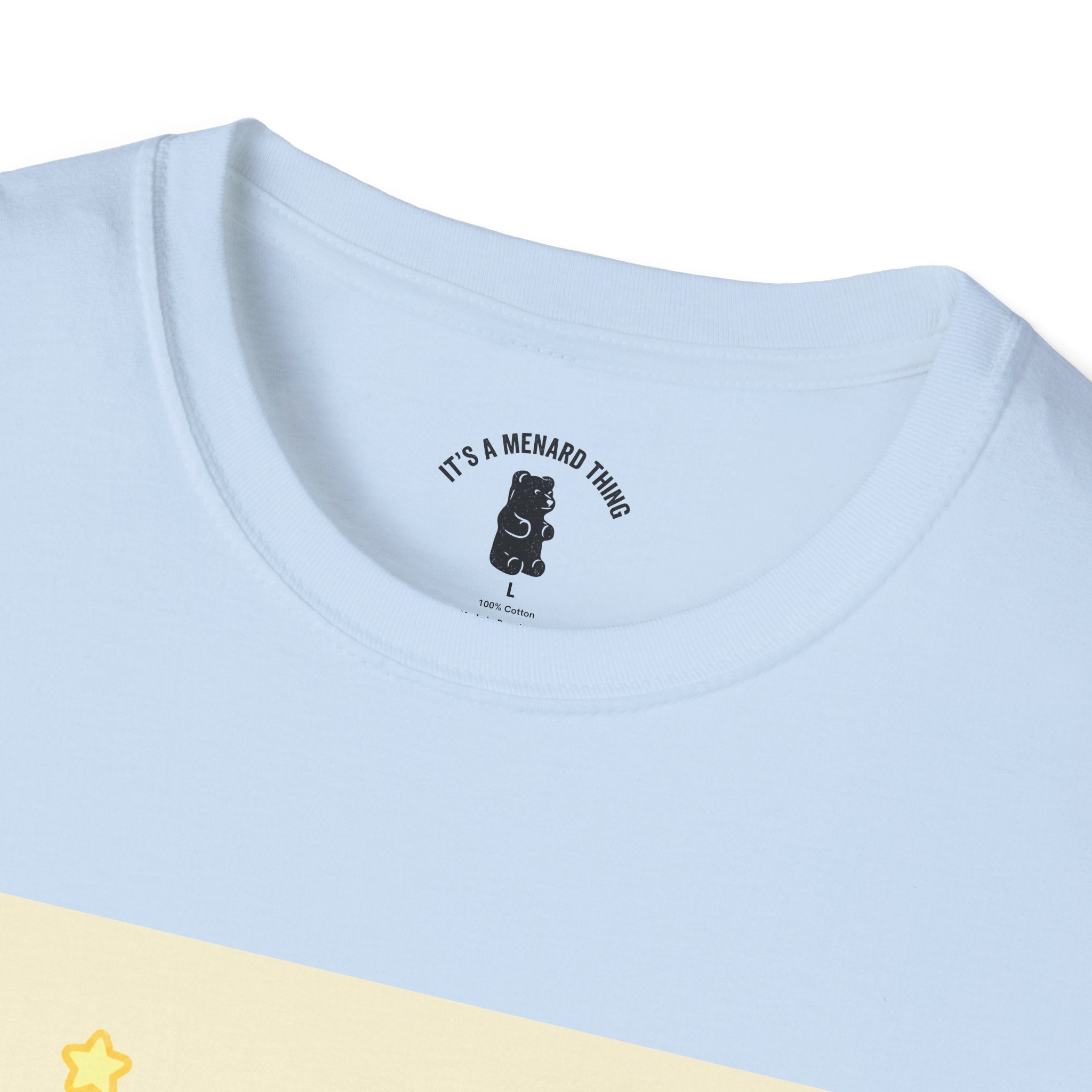 "Good Vibes Only" Yellow Gooey Gummy Bear- Cute Graphic Tee