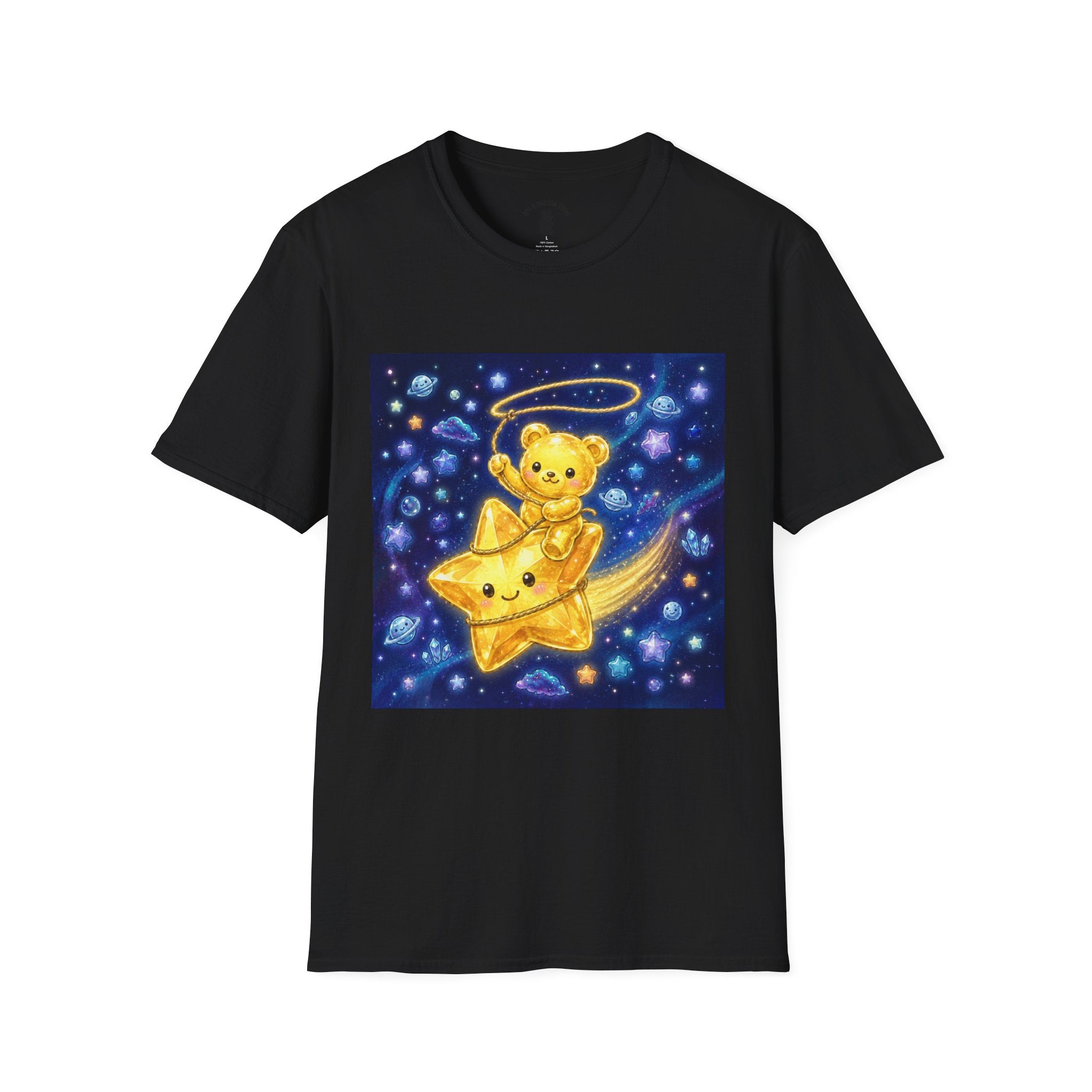 Rodeo Star, Golden Crstyal Gooey Gummy Bear- Kawaii Graphic T-Shirt