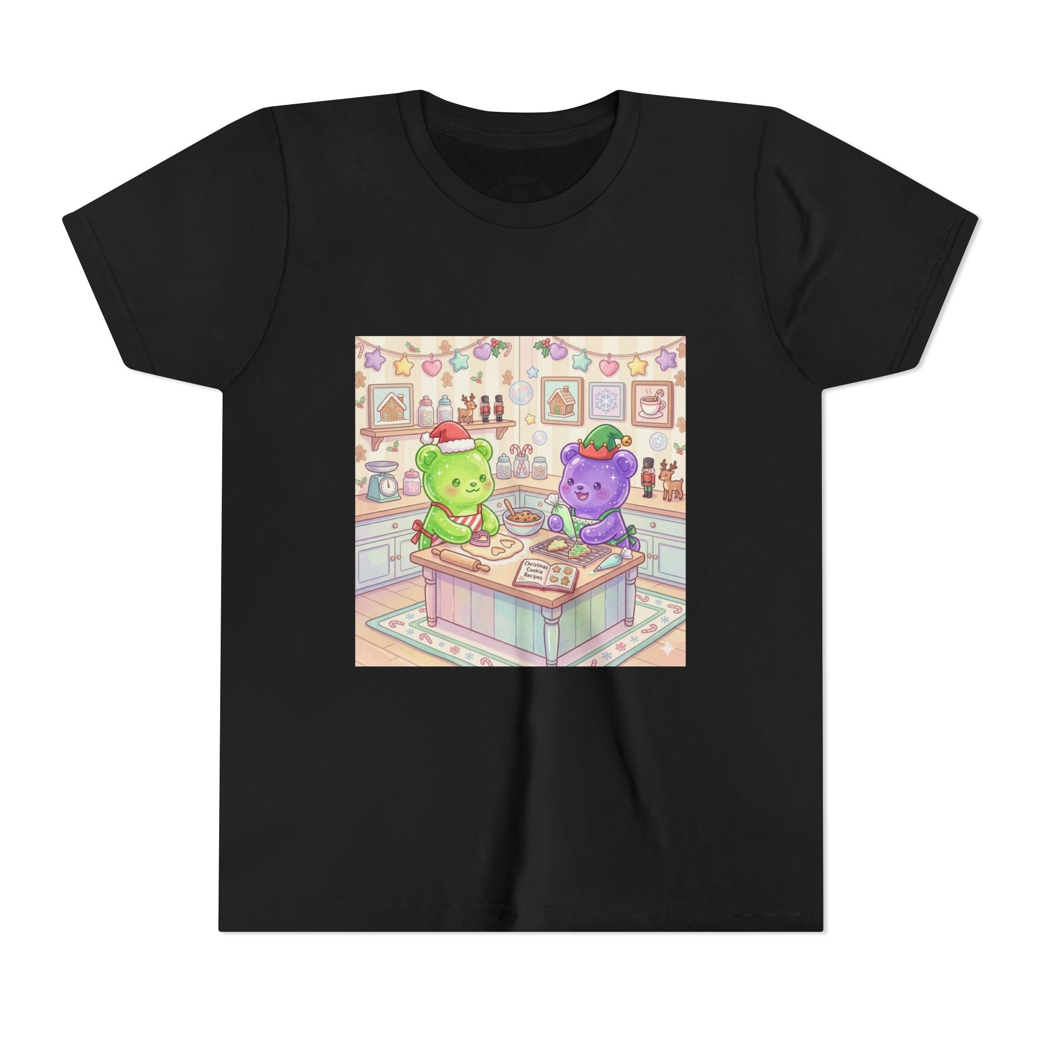 Gooey Gummies making Holiday Cookies T‑Shirt — Cute Pastel Kitchen Baking Design