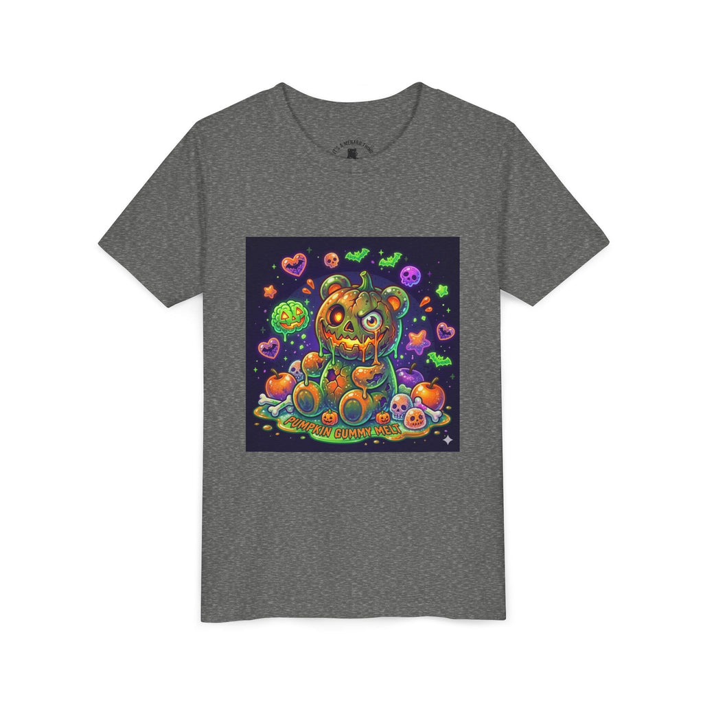 Cute Creepy Pumpkin Head Gooey Gummy Bear Halloween- Graphic Tee