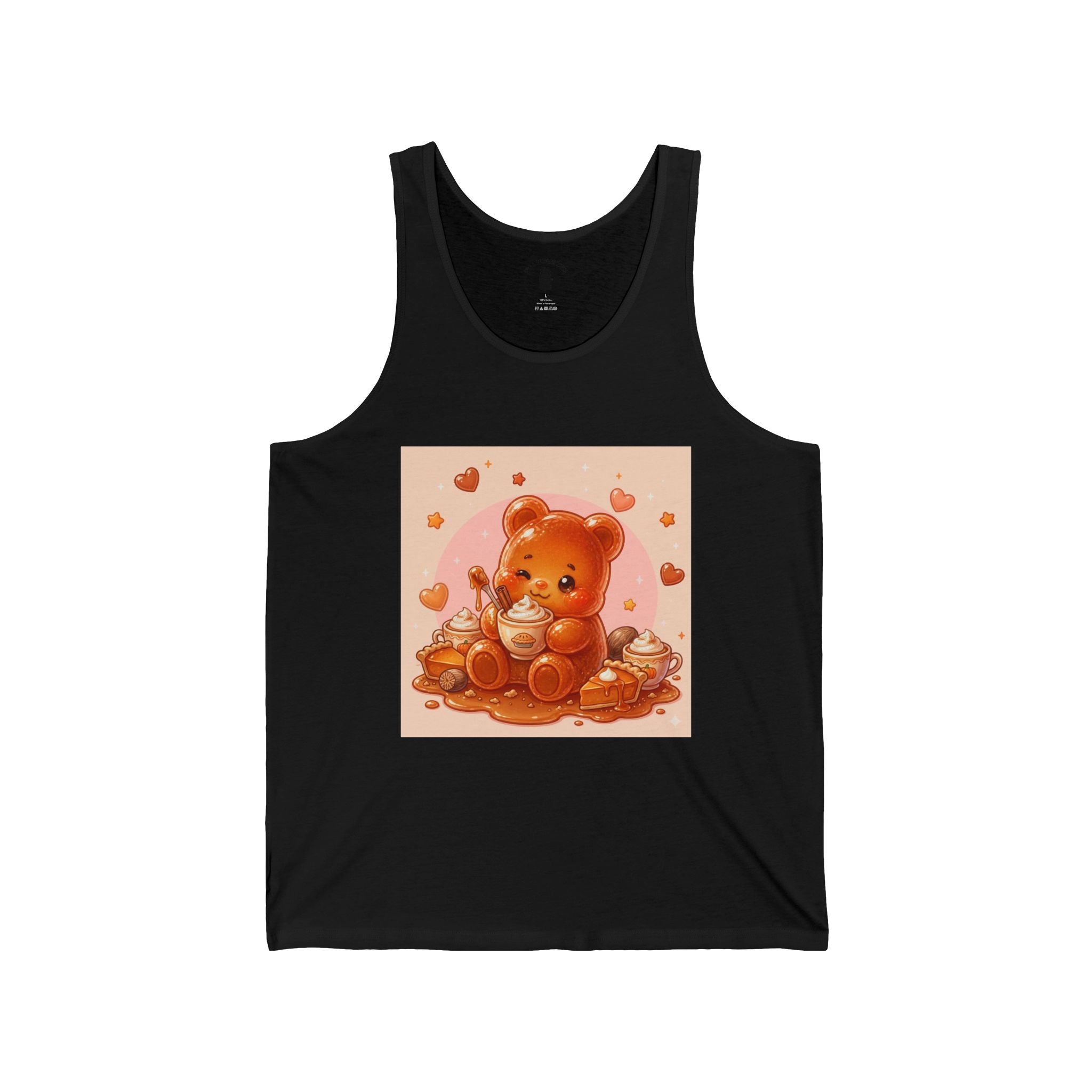Pumpkin Pie &  Spiced Latte, Orange Gooey Gummy Bear — Kawaii Graphic Tank Top
