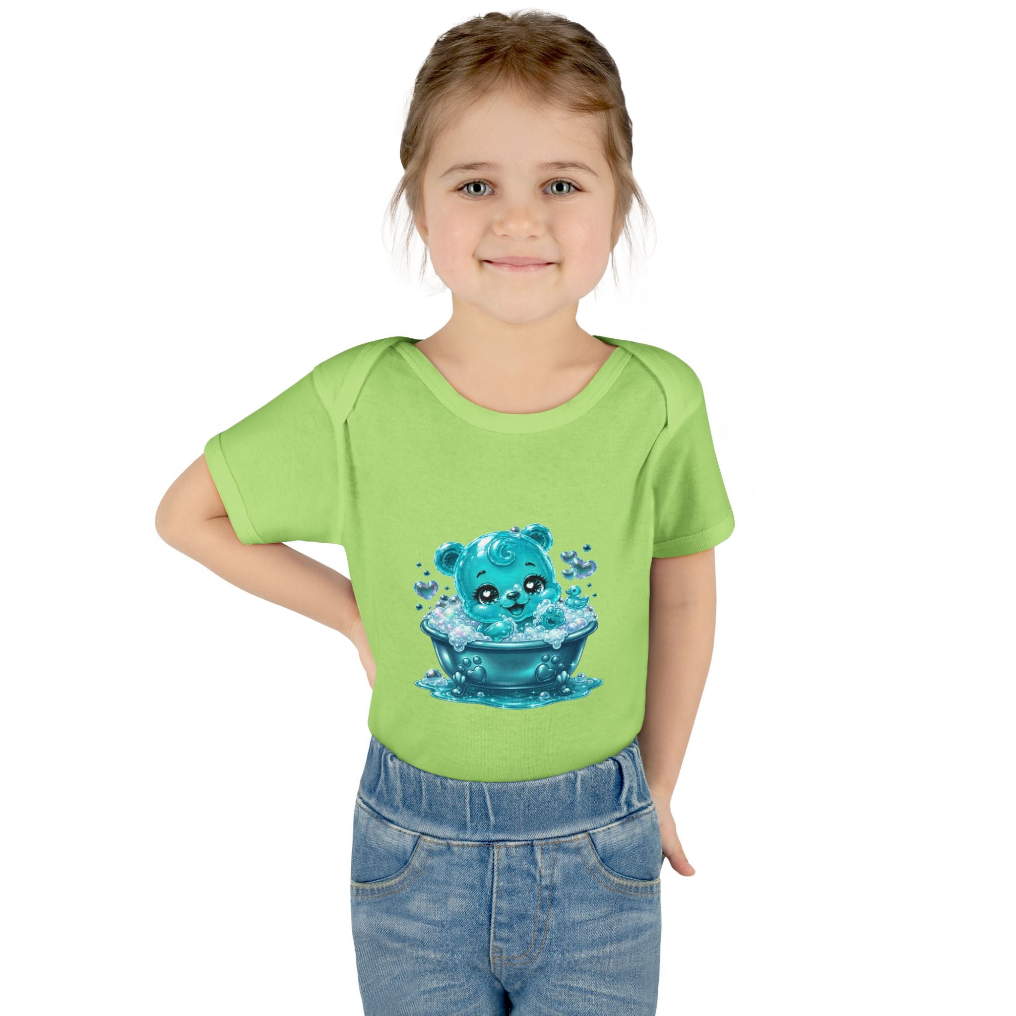 Adorable Bubble Bath Oozy Baby Gummy Bear Cutie Addition- Graphic Onesie