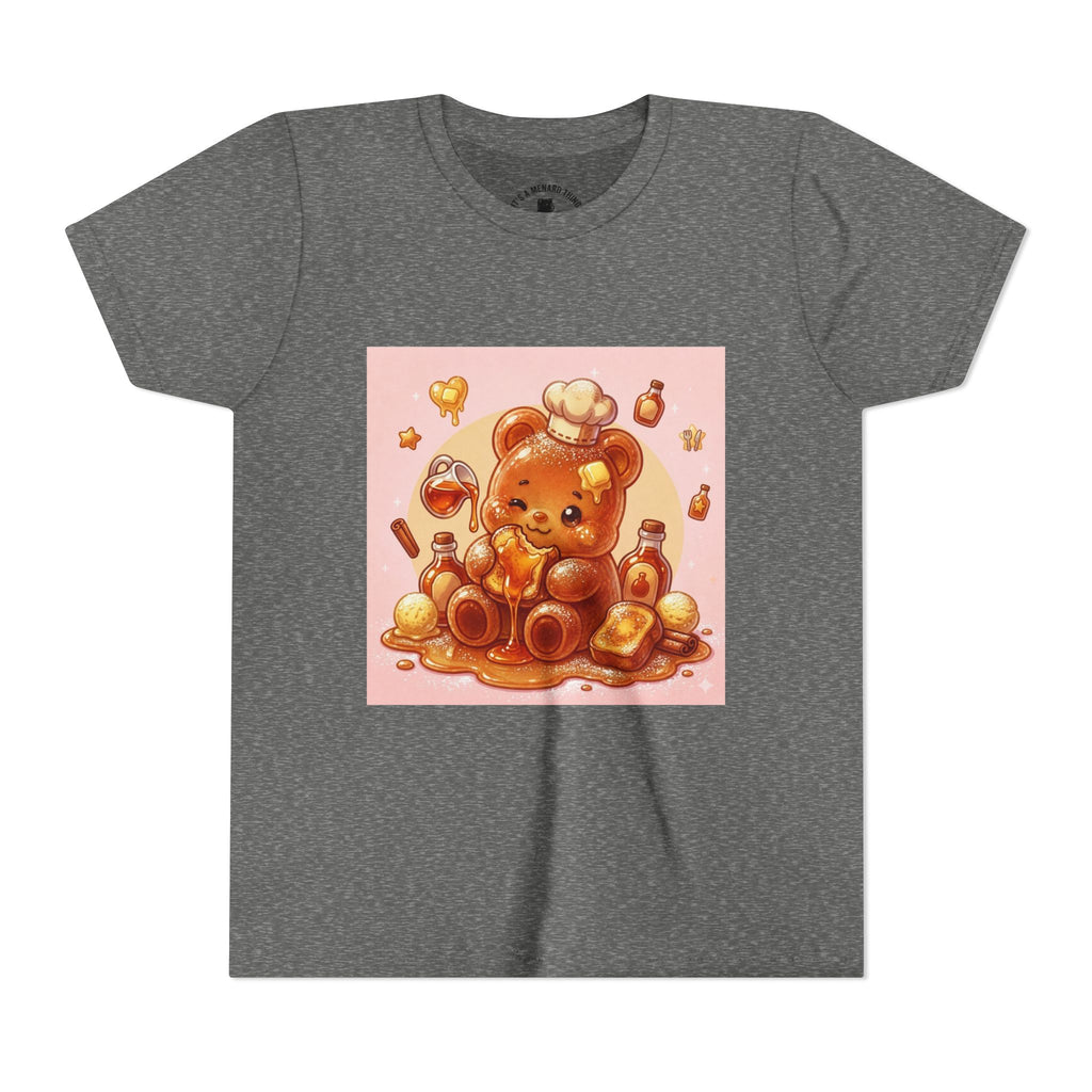 Kids Thick French Toast Gooey Gummy Chef Bear Graphic T-Shirt