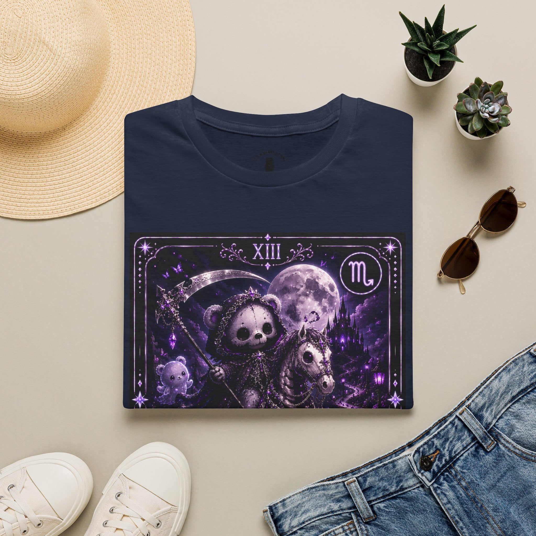 Death Tarot Gothic Skeleton Oozy Bear Special Addition- Graphic Shirt