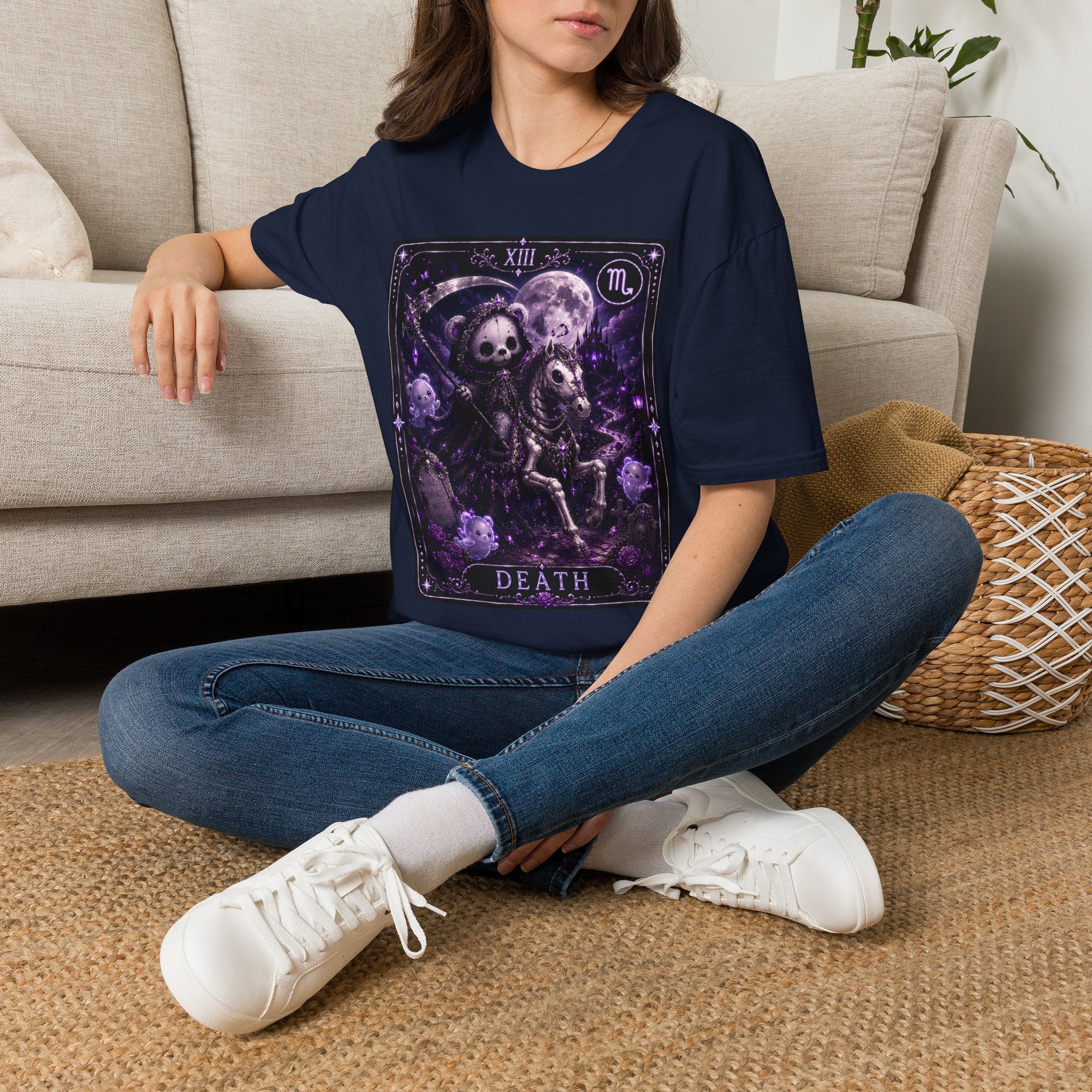 Death Tarot Gothic Skeleton Oozy Bear Special Addition- Graphic Shirt