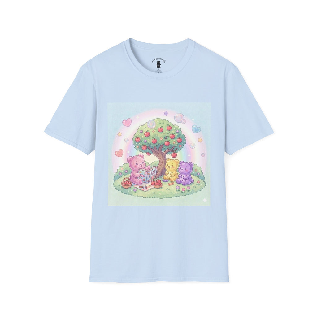 Story time with Friends, Gooey Gummy Bears— Kawaii Graphic T-Shirt