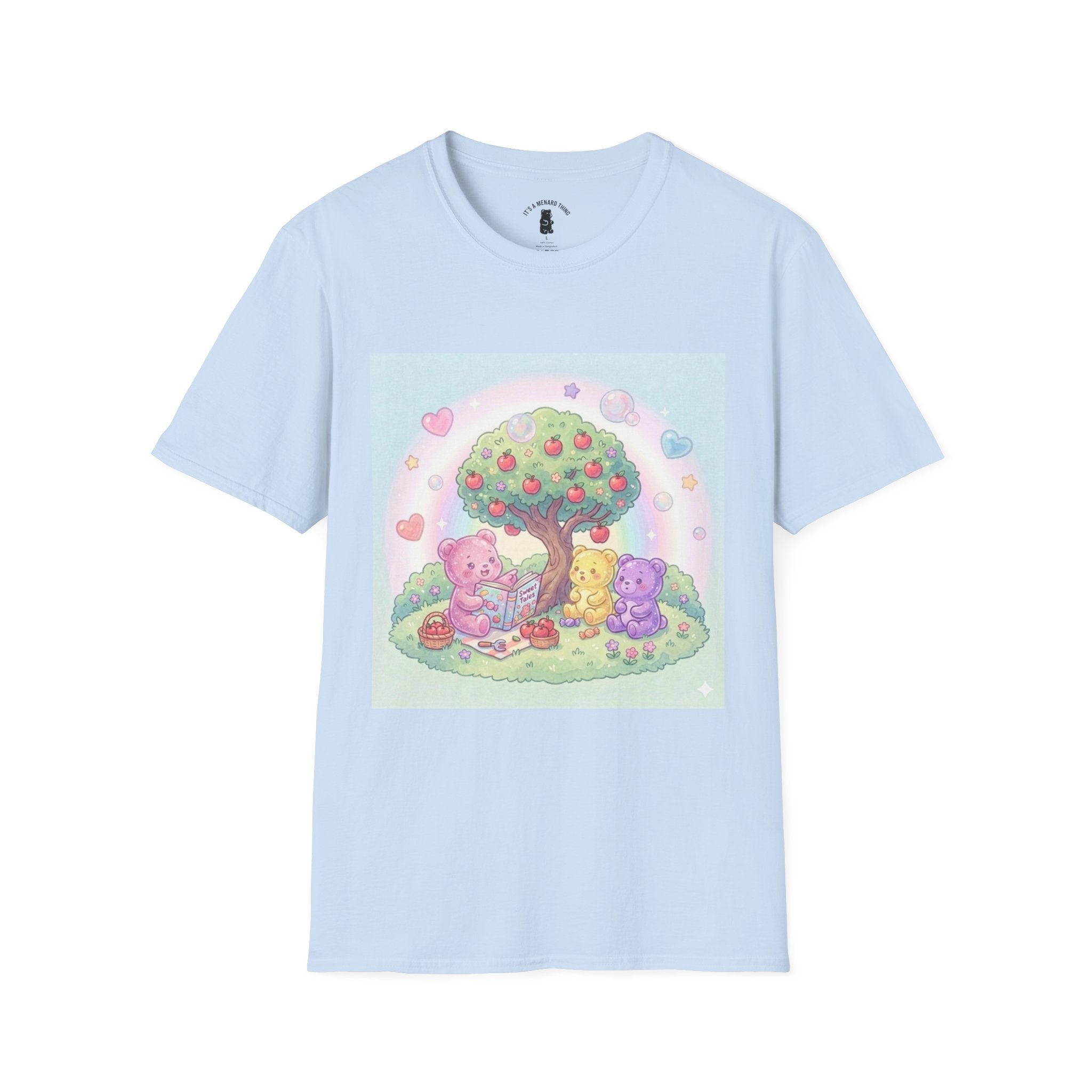Story time with Friends, Gooey Gummy Bears— Kawaii Graphic T-Shirt