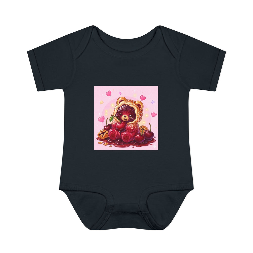 Cherry Danish Gooey Gummy Bear in Puff PJs (Infant Rib Onesie)