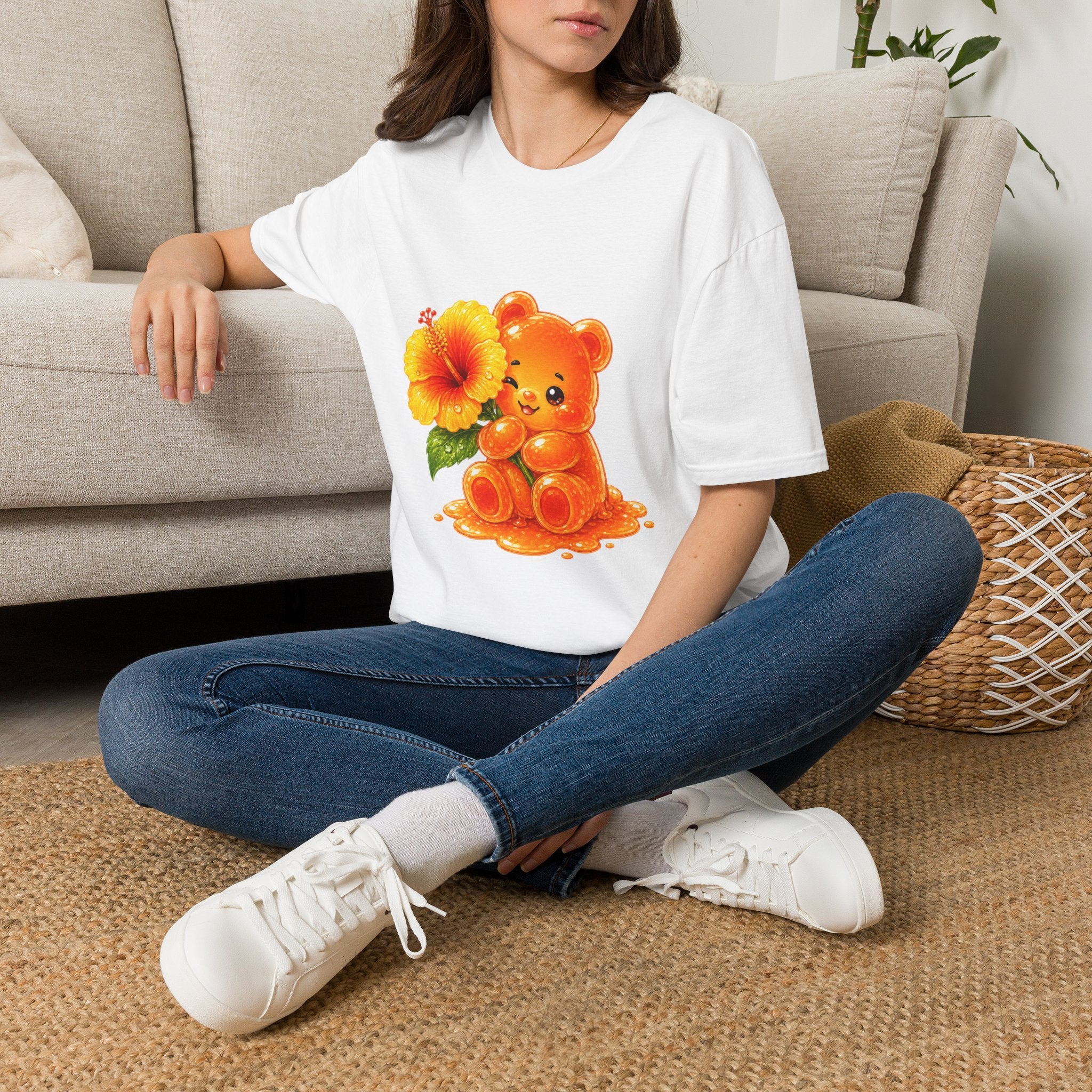Hello Hibiscus, Orange Oozy Bear Gummy Friend Special Flower Addition- Grap
