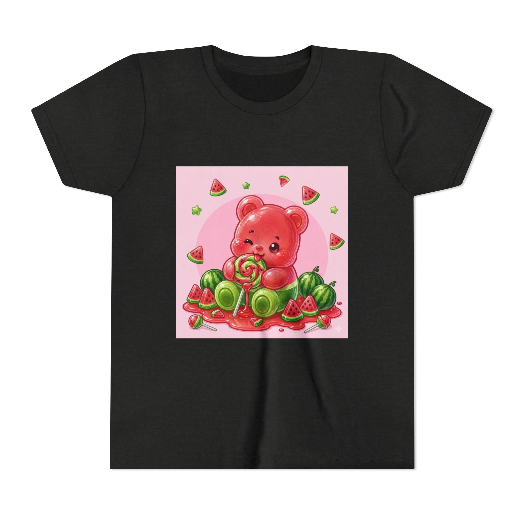 Watermelon Swirl Lollipop Gooey Gummy Bear- Youth Shirt