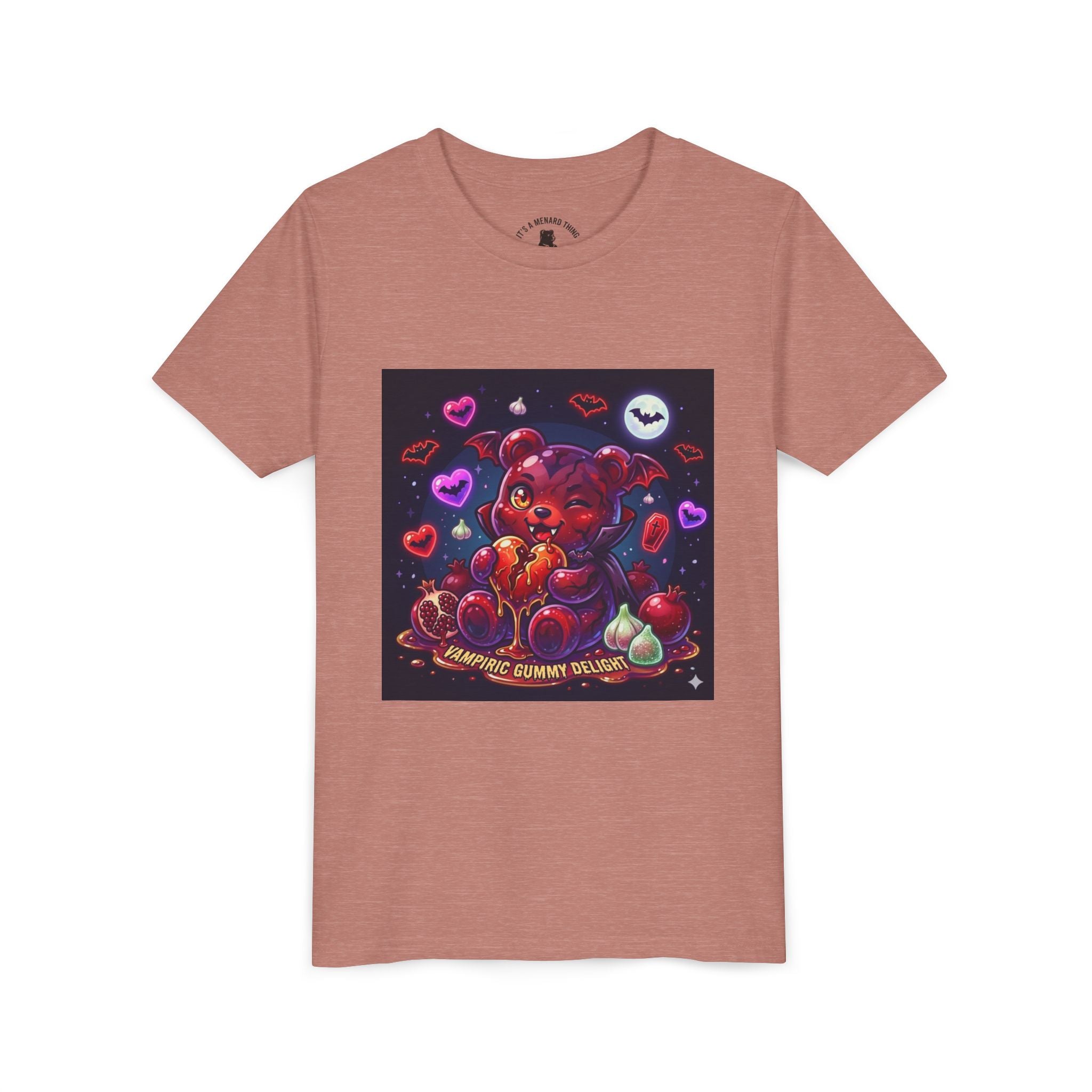 Halloween Vampire Gooey Gummy Bear - Cute Goth Heart Graphic Shirt