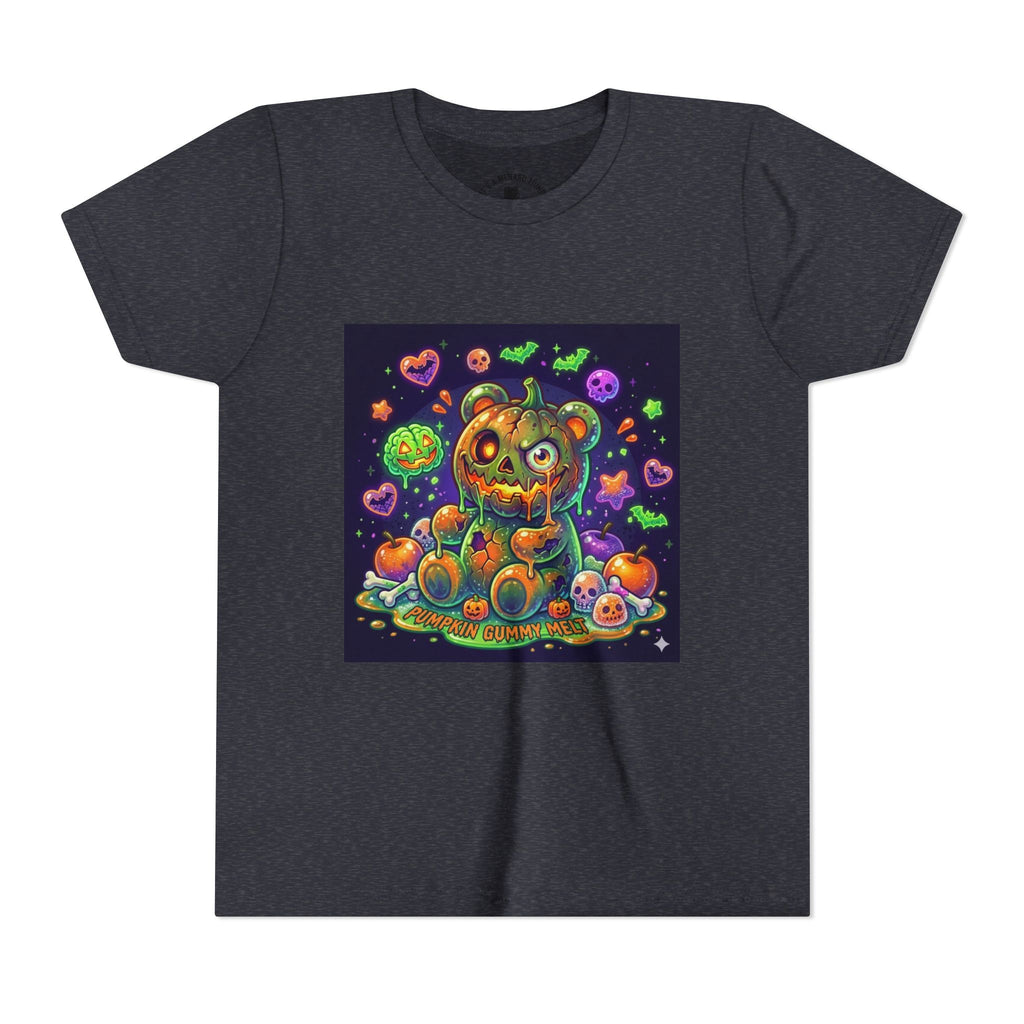 Cute Creepy Pumpkin Head Gooey Gummy Bear Halloween- Graphic Tee