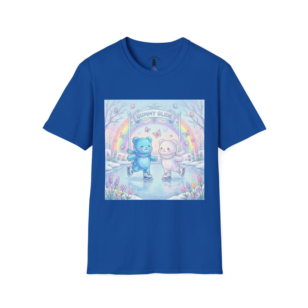 Ice Skating Romantic Adventure, Dou Gooey Gummy Bears— Kawaii Graphic T-Shirt