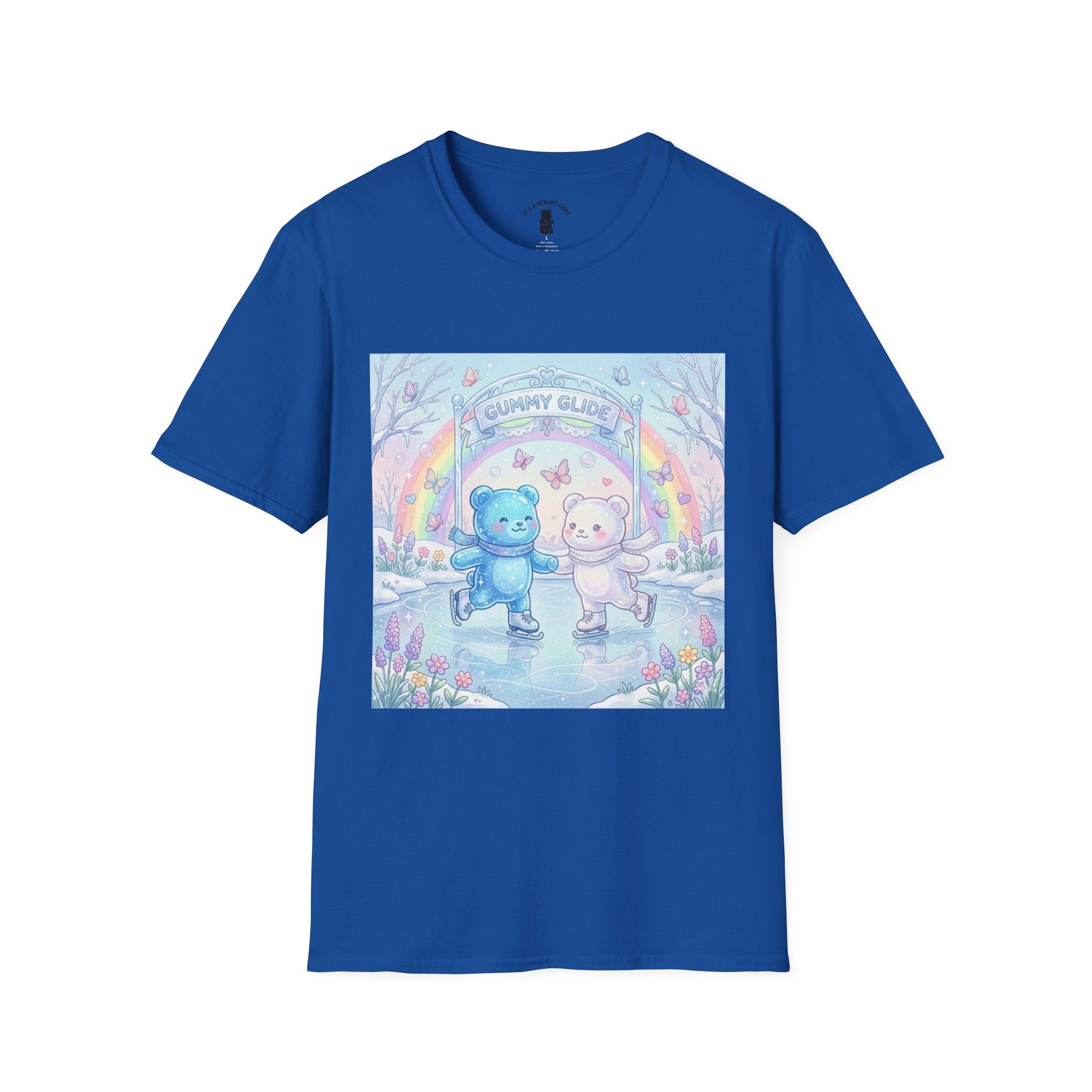 Ice Skating Romantic Adventure, Dou Gooey Gummy Bears— Kawaii Graphic T-Shirt