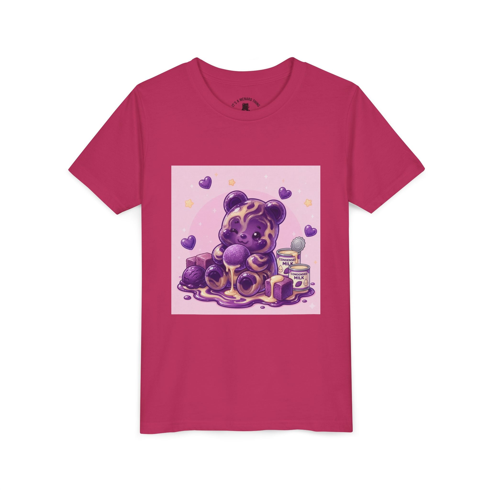 Ube & Condensed Milk Snack roll Gooey Gummy Bear Graphic Youth T-Shirt