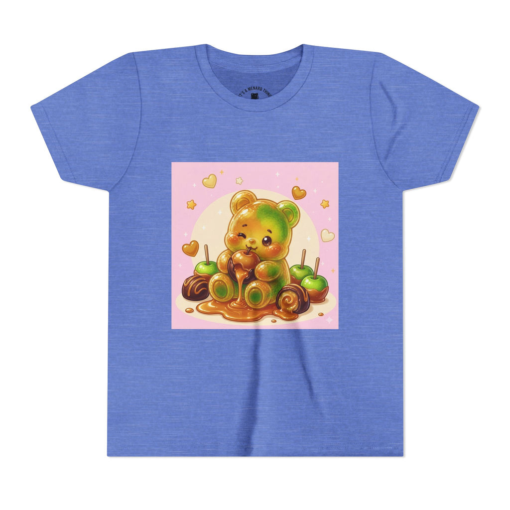Caramel Apple Gooey Gummy Bear Graphic Kids T-Shirt