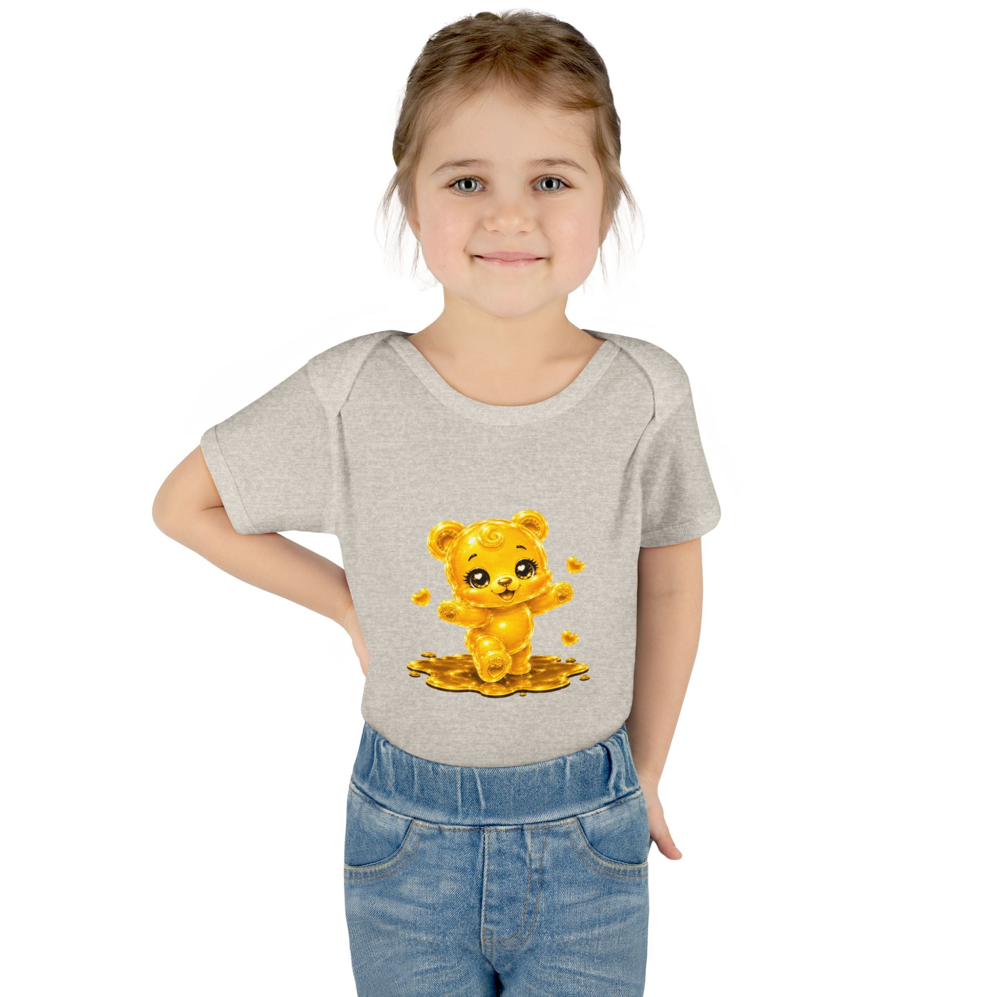 Baby Golden Oozy Gummy Bears First Steps, Cutie Addition- Graphic Onesie