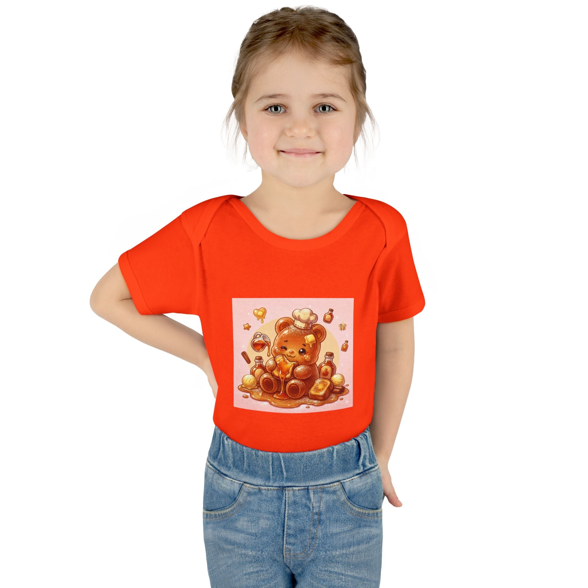 French Toast Gooey with Syrup Gummy Bear & Hearts Design